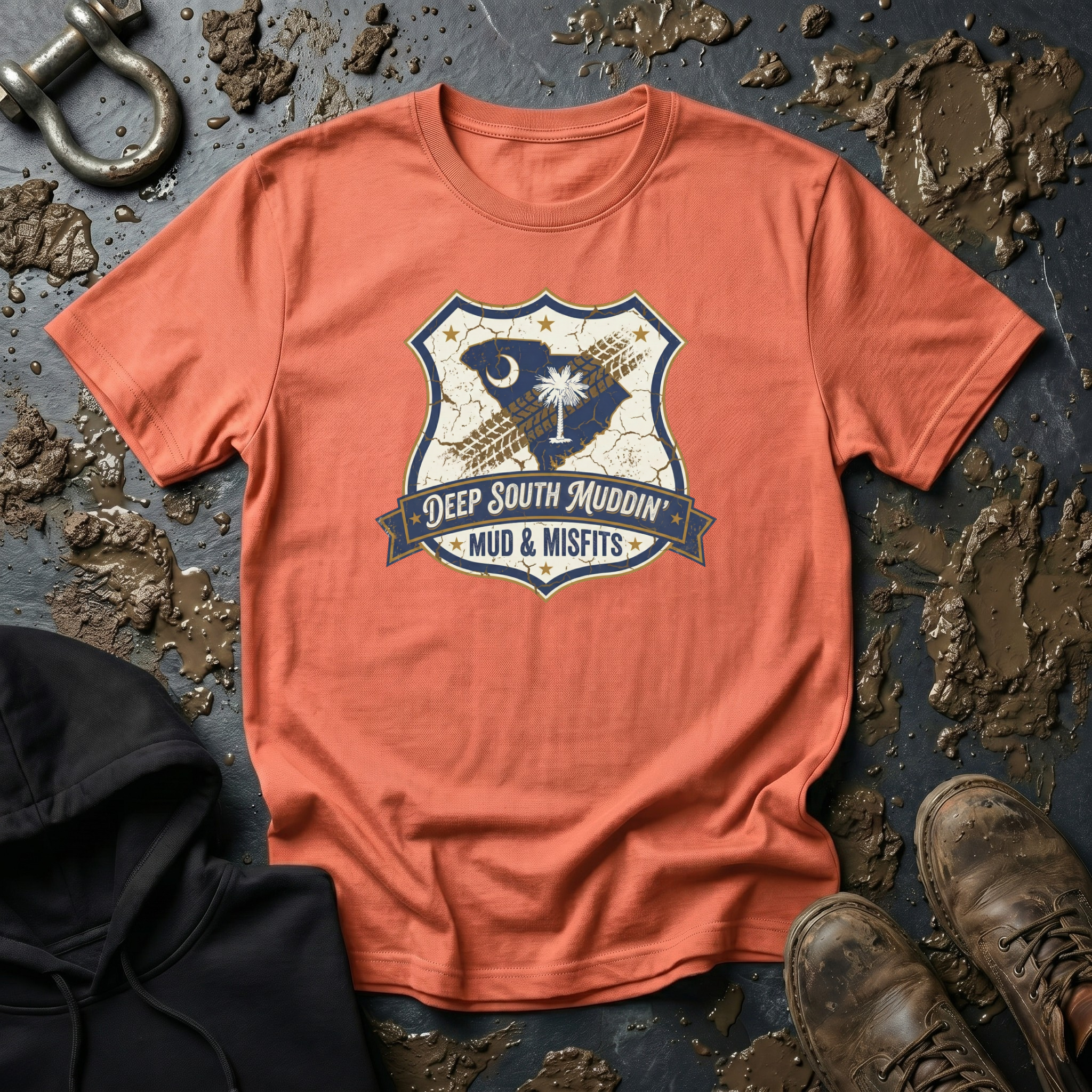 Mud & Misfits SC State Badge "Deep South Muddin" T-shirt