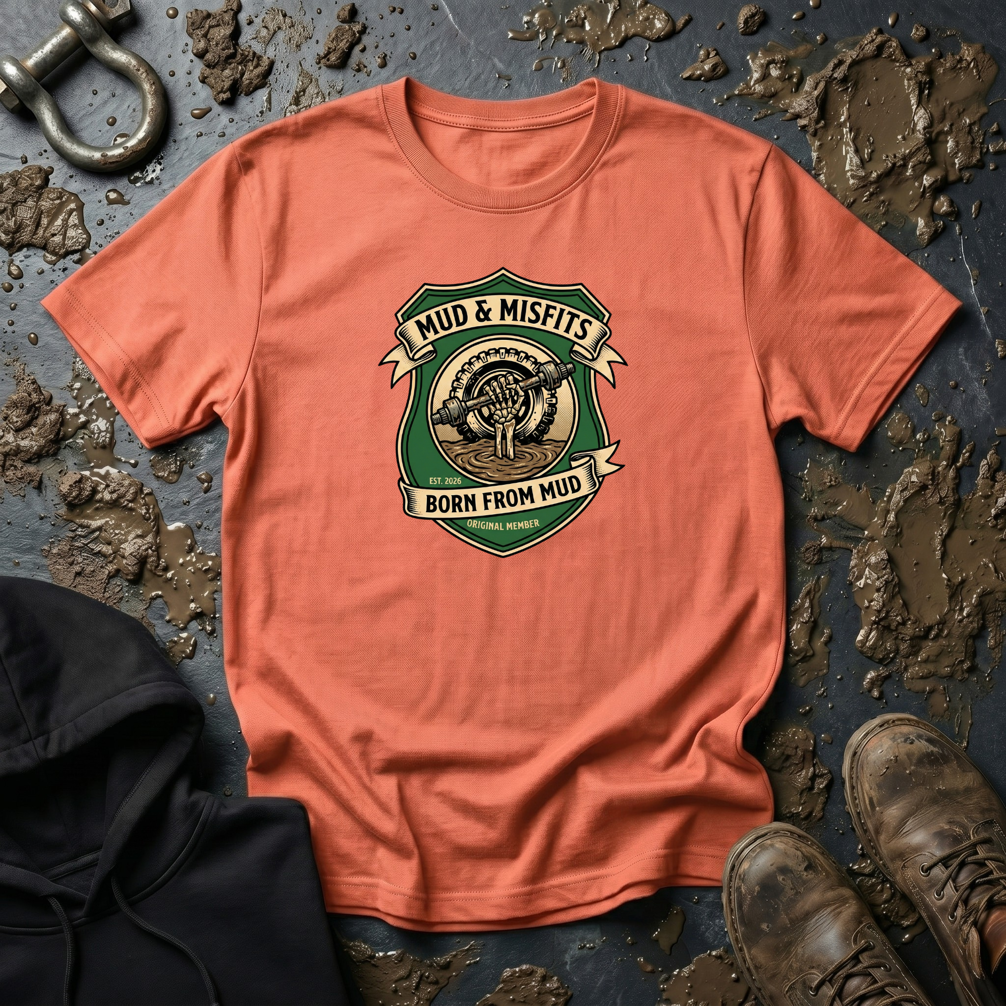 Mud & Misfits "Born From Mud" Shield T-shirt