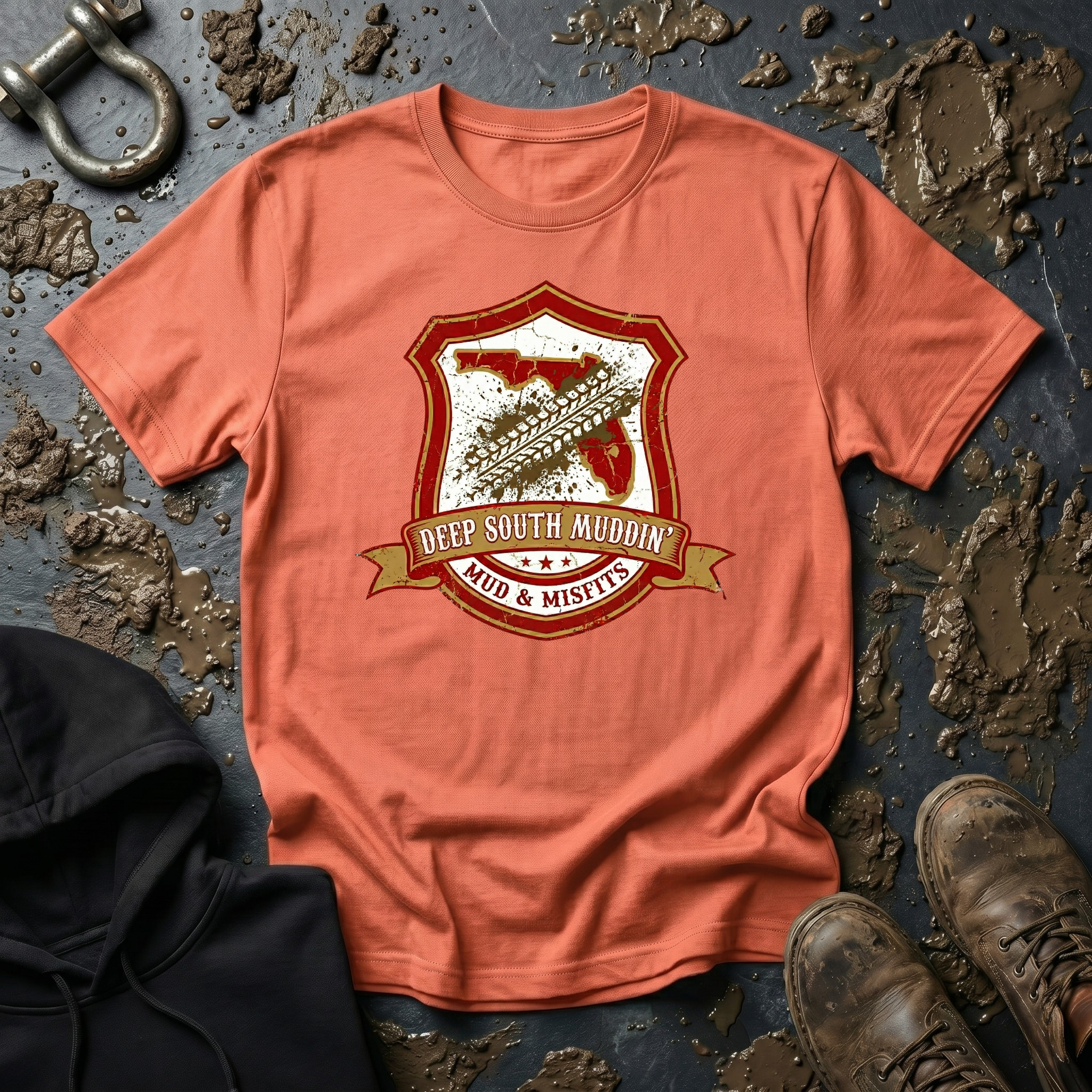 Mud & Misfits FL State Badge "Deep South Muddin" T-Shirt