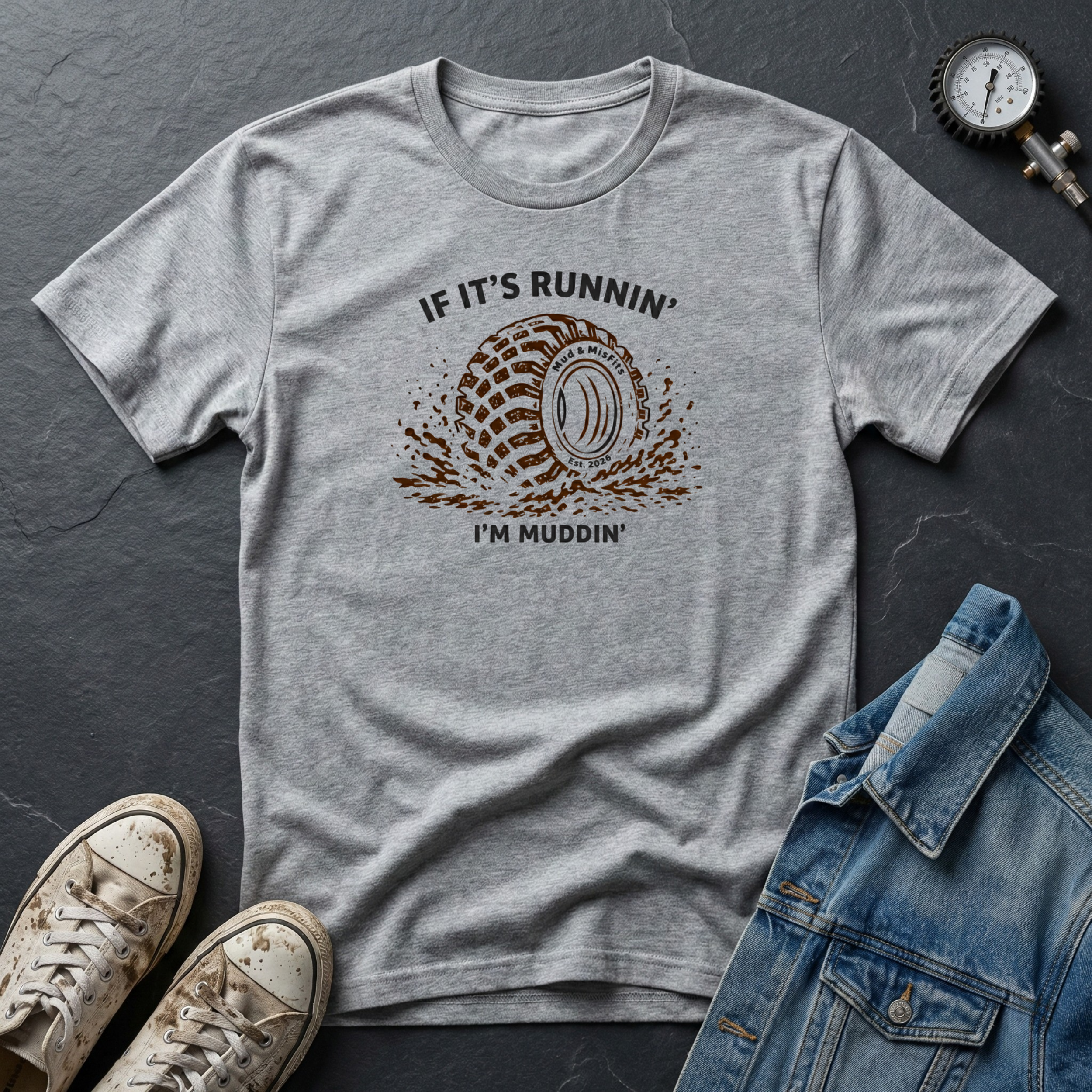 Mud & Misfits "If It's Runnin' I'm Muddin'" T-shirt