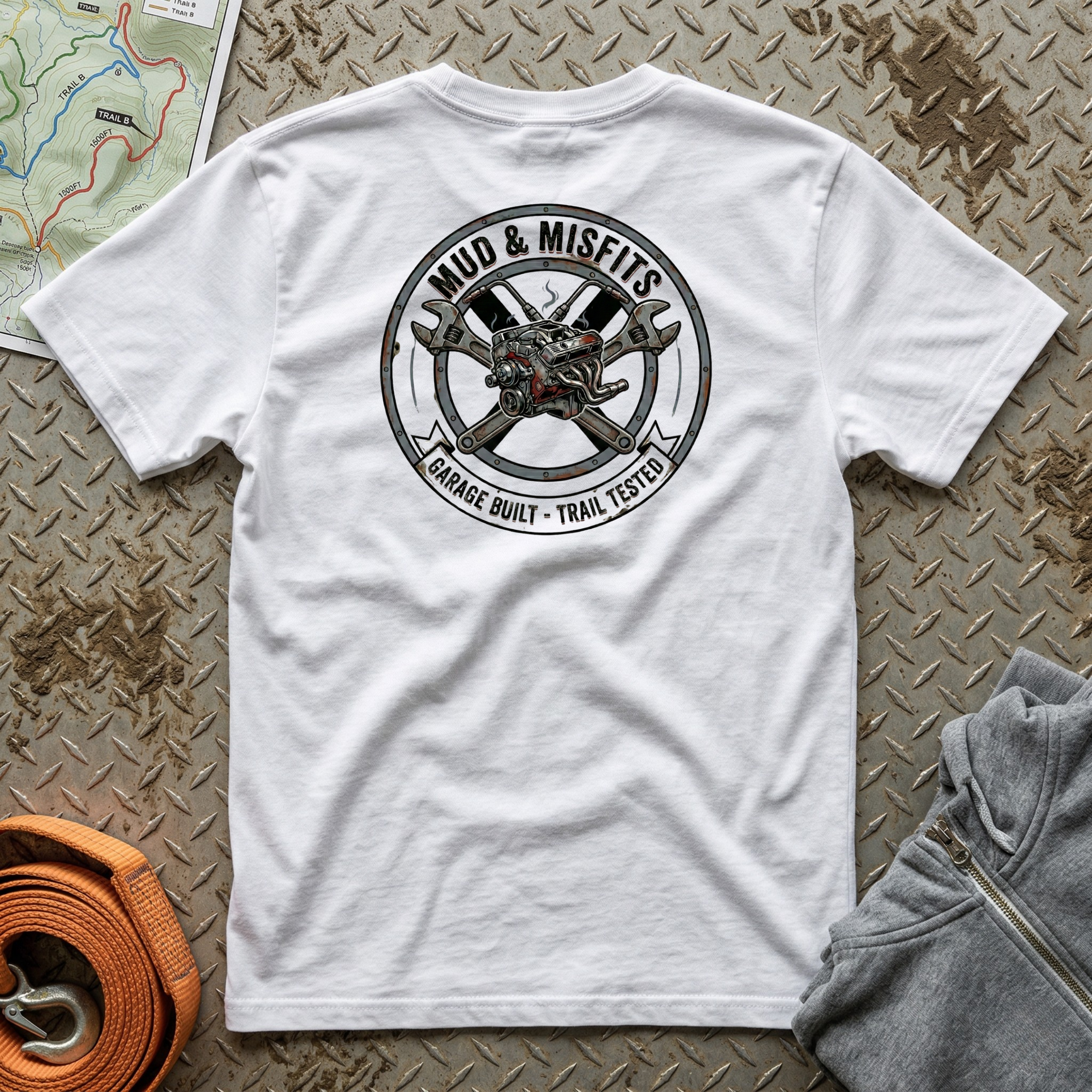 Mud & Misfits "Garage Built Trail Tested" T-shirt