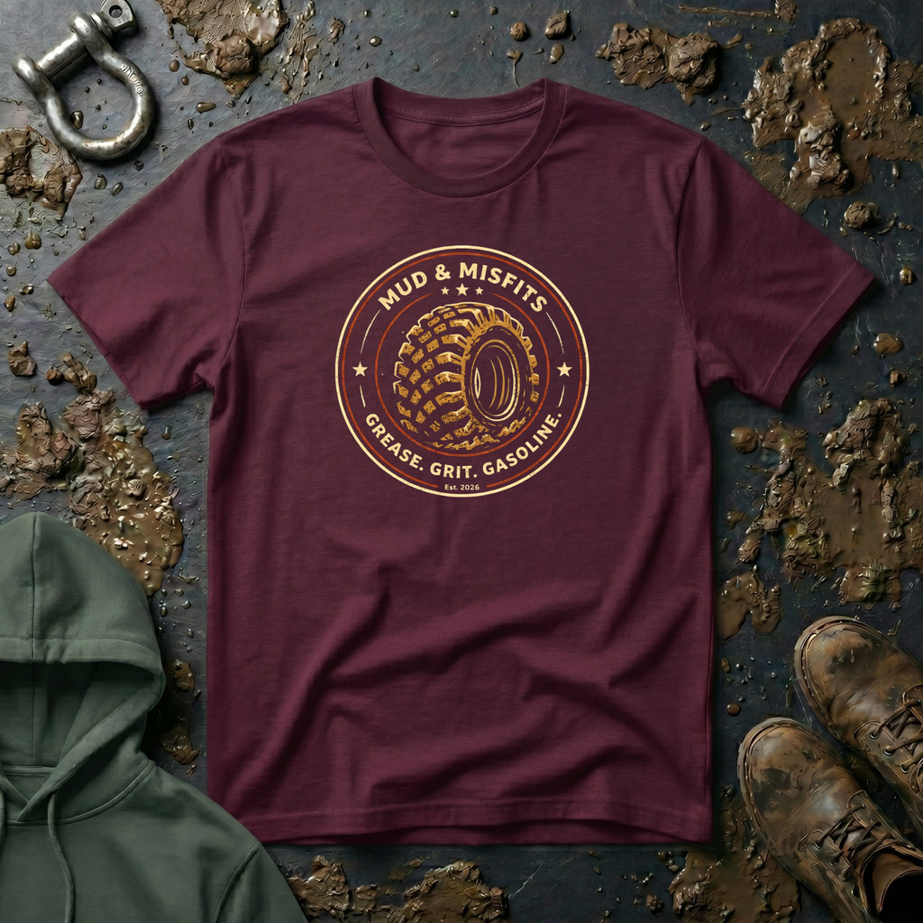 Mud & Misfits "Grease. Grit. Gasoline." T-shirt