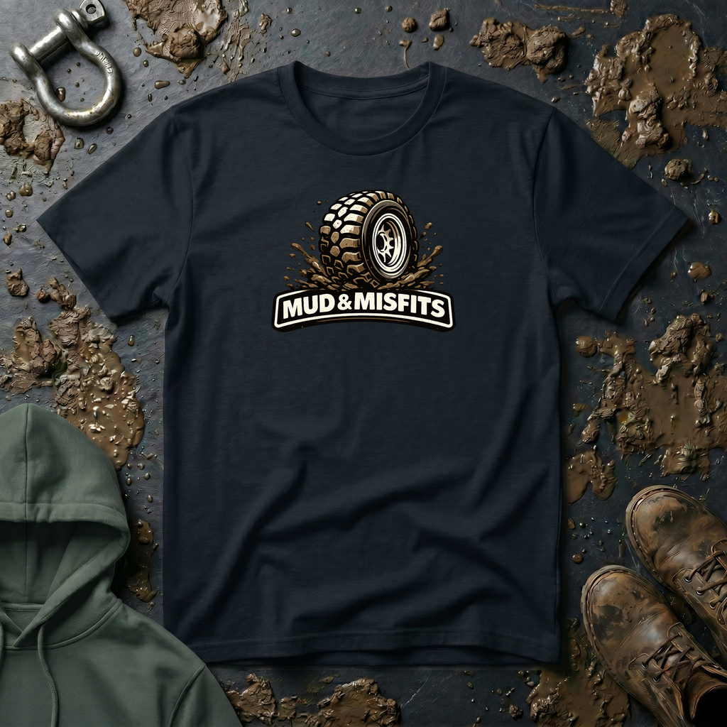 Mud & Misfits Banner Muddy Tire T-shirt