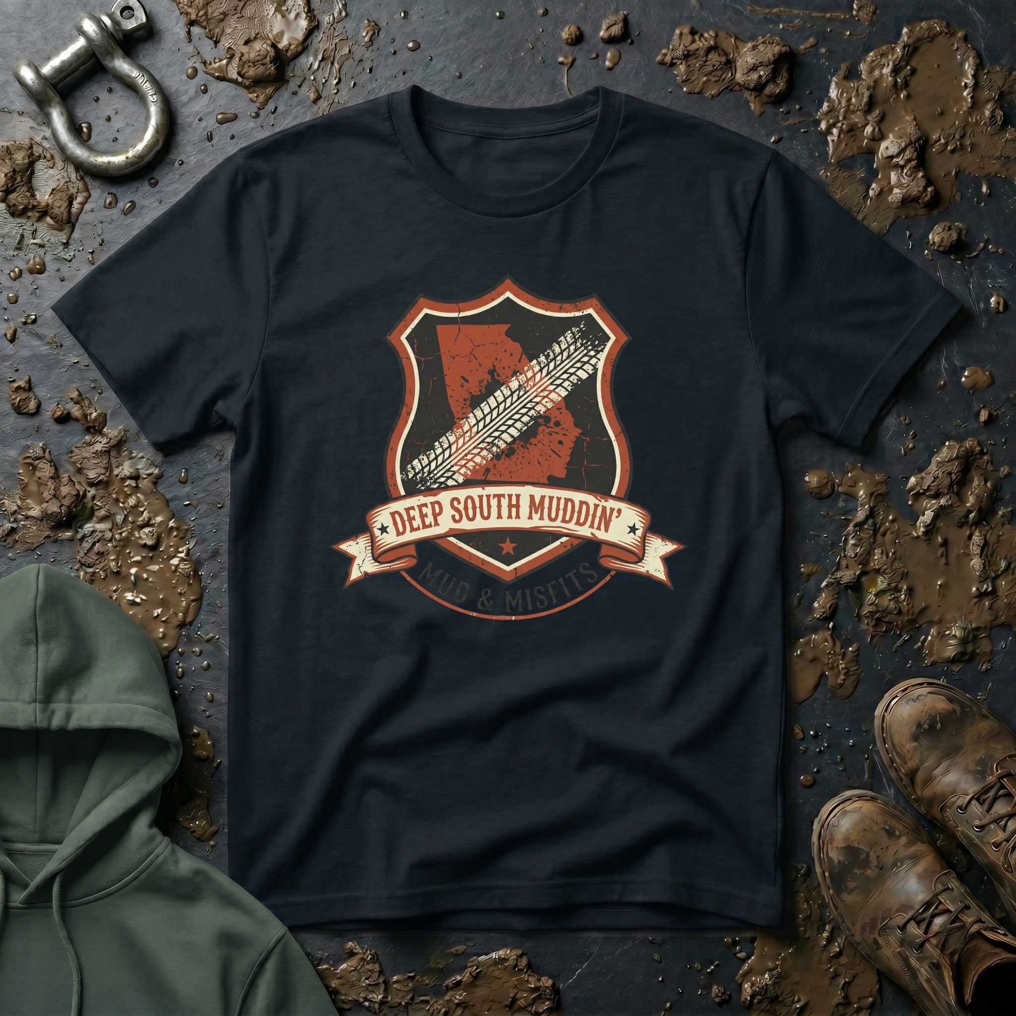 Mud & Misfits GA State Badge "Deep South Muddin" T-shirt