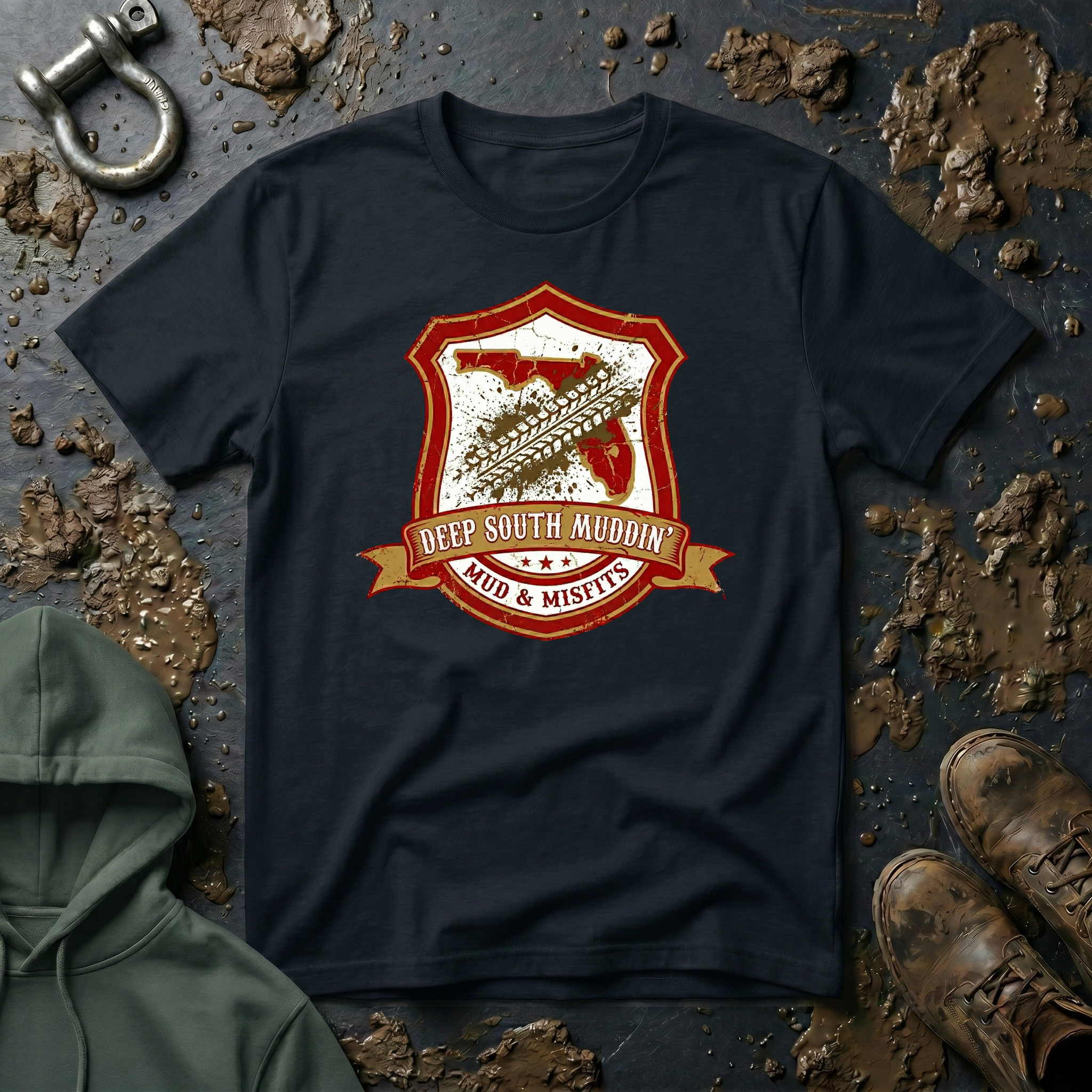 Mud & Misfits FL State Badge "Deep South Muddin" T-Shirt