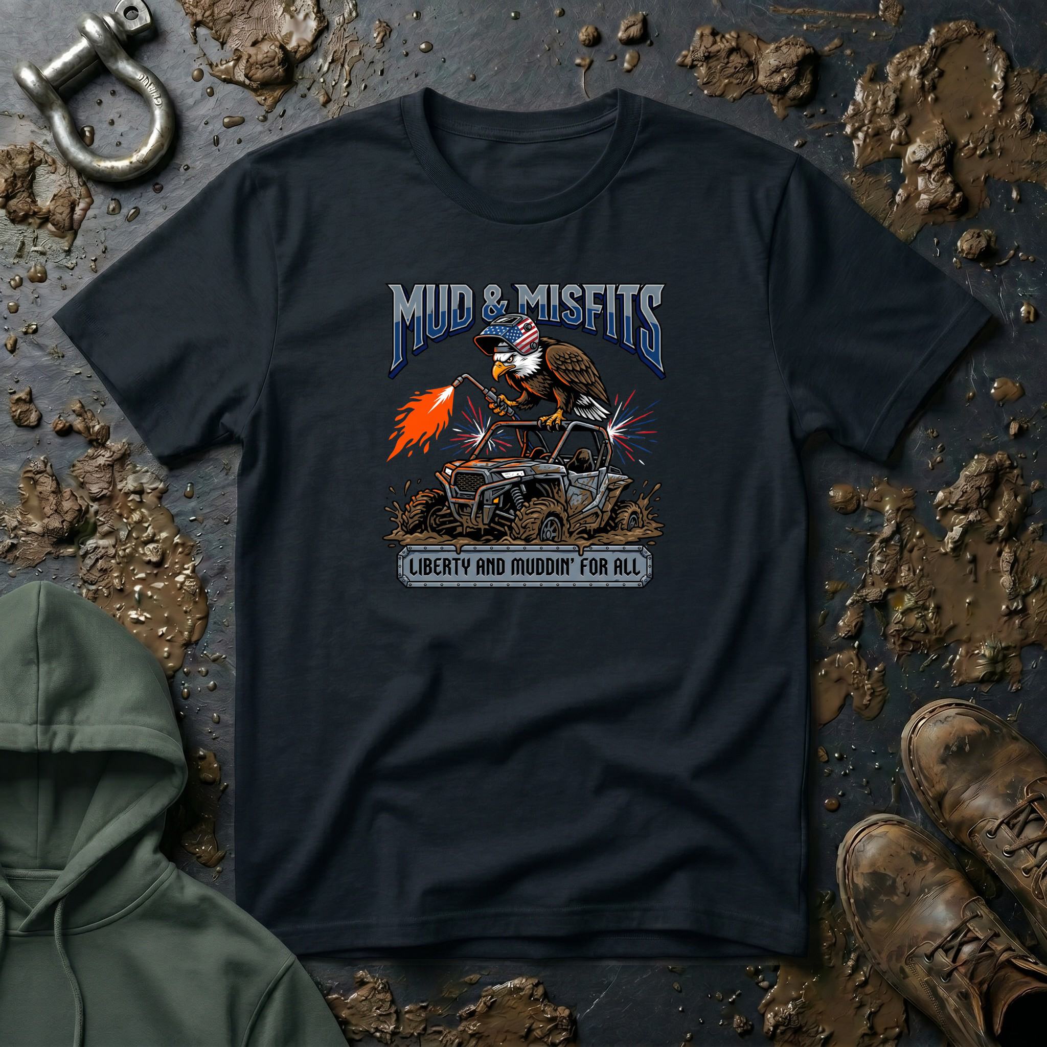 Mud & Misfits "Liberty and Muddin' For All" Shop Eagle T-shirt
