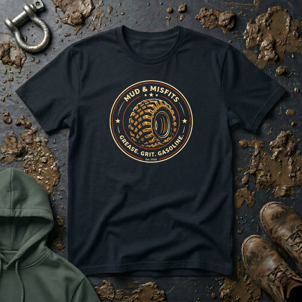 Mud & Misfits "Grease. Grit. Gasoline." T-shirt