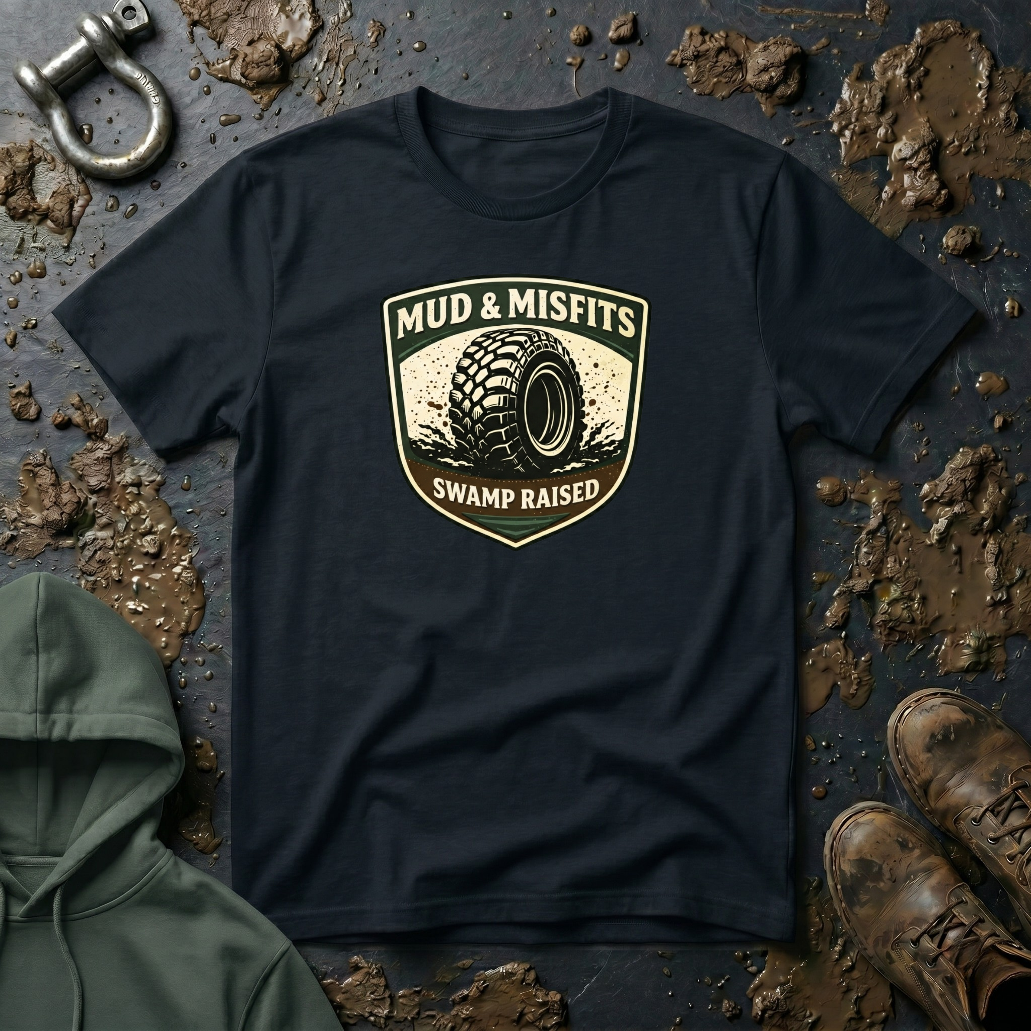 Mud & Misfits "Swamp Raised" Shield T-shirt