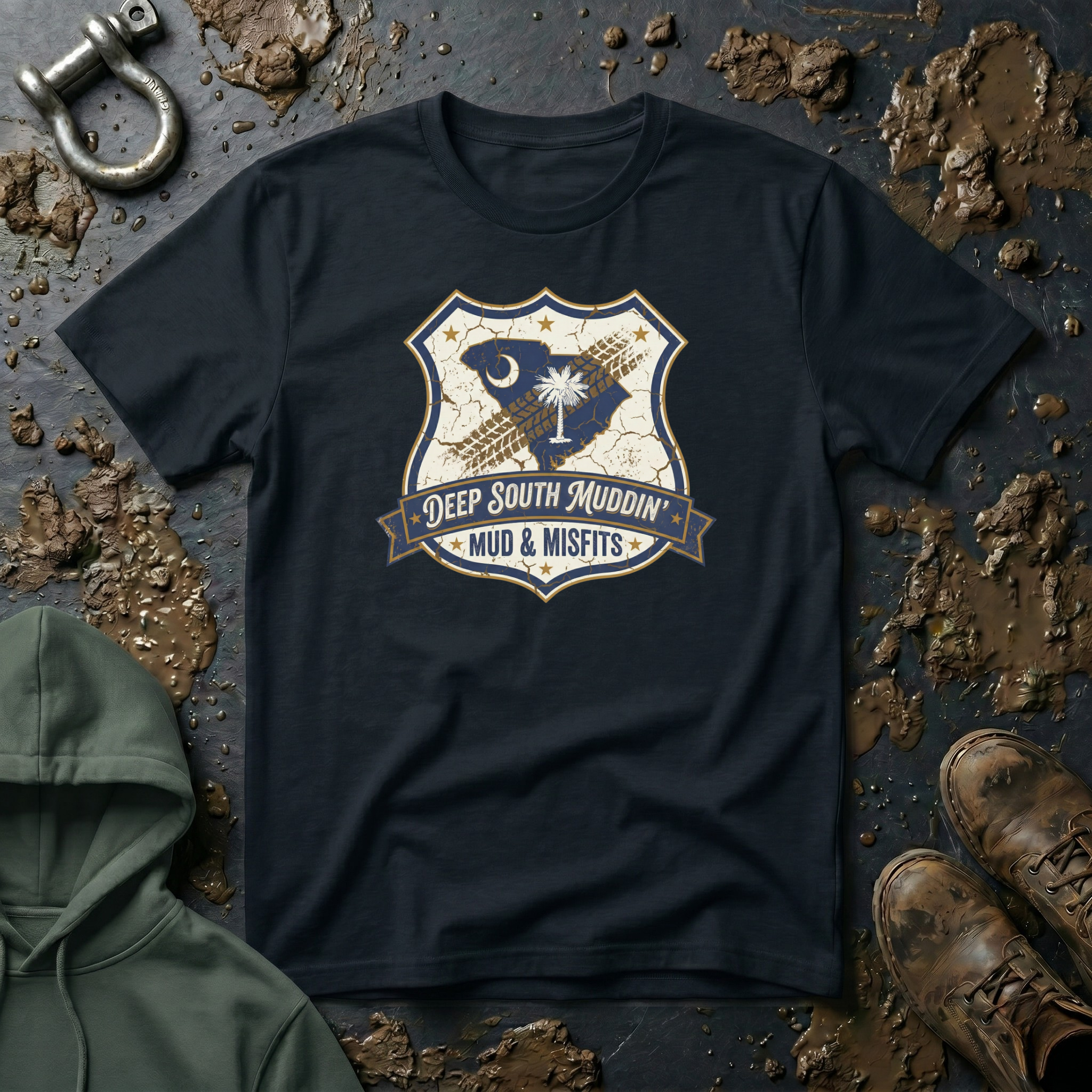 Mud & Misfits SC State Badge "Deep South Muddin" T-shirt
