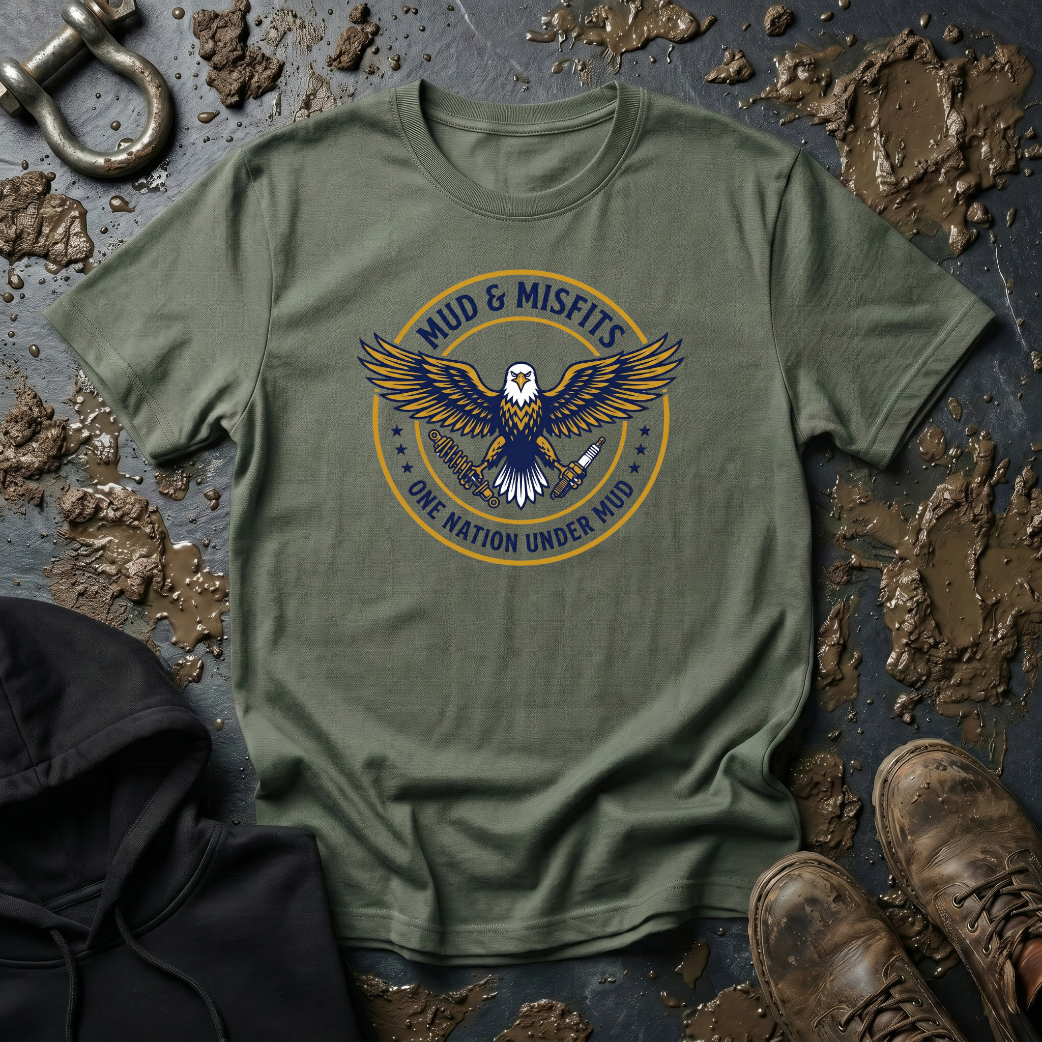 Mud & Misfits "One Nation Under Mud" Eagle T-shirt