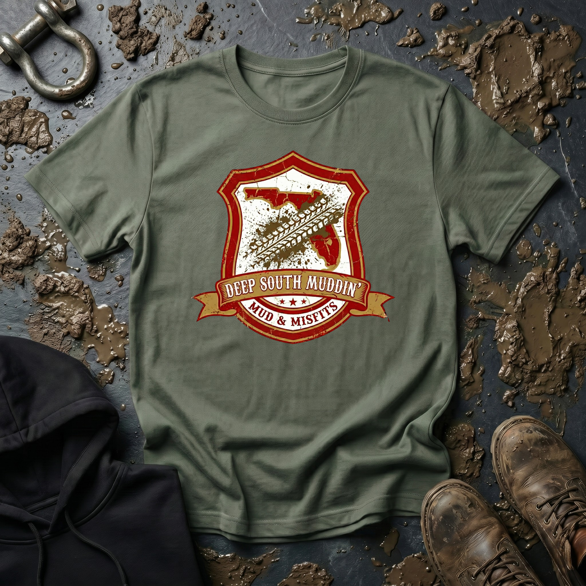 Mud & Misfits FL State Badge "Deep South Muddin" T-Shirt