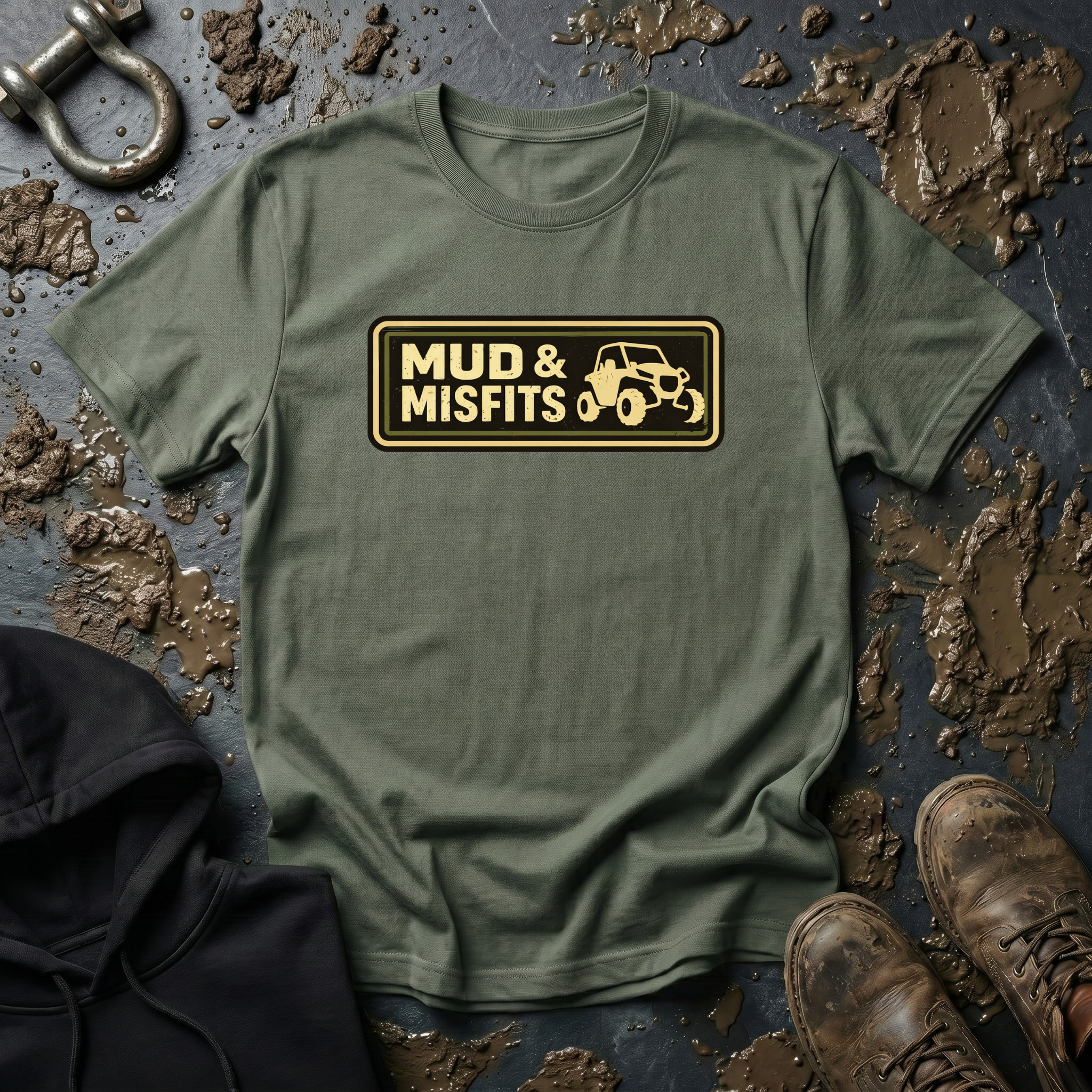 Mud & Misfits Dark Horizontal Patch T-shirt