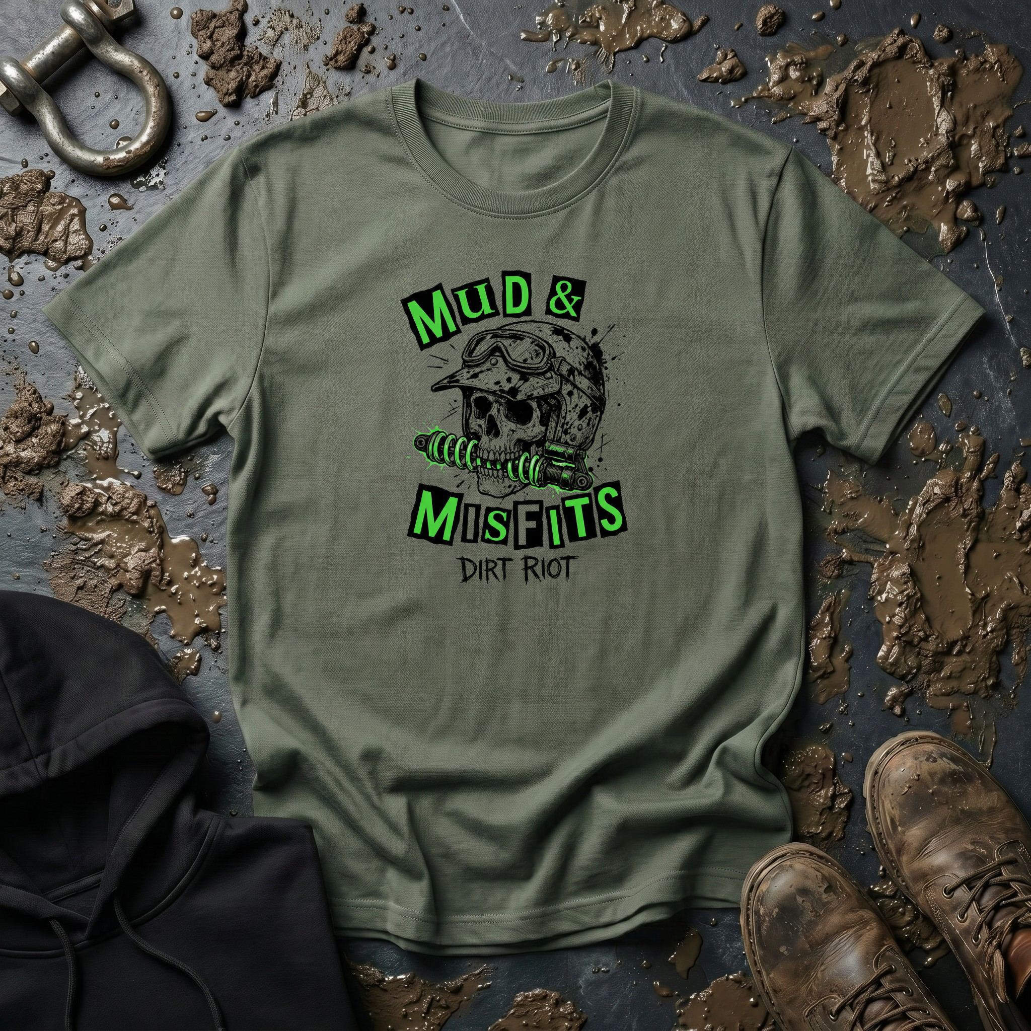 Mud & Misfits "Dirt Riot" Skull T-shirt