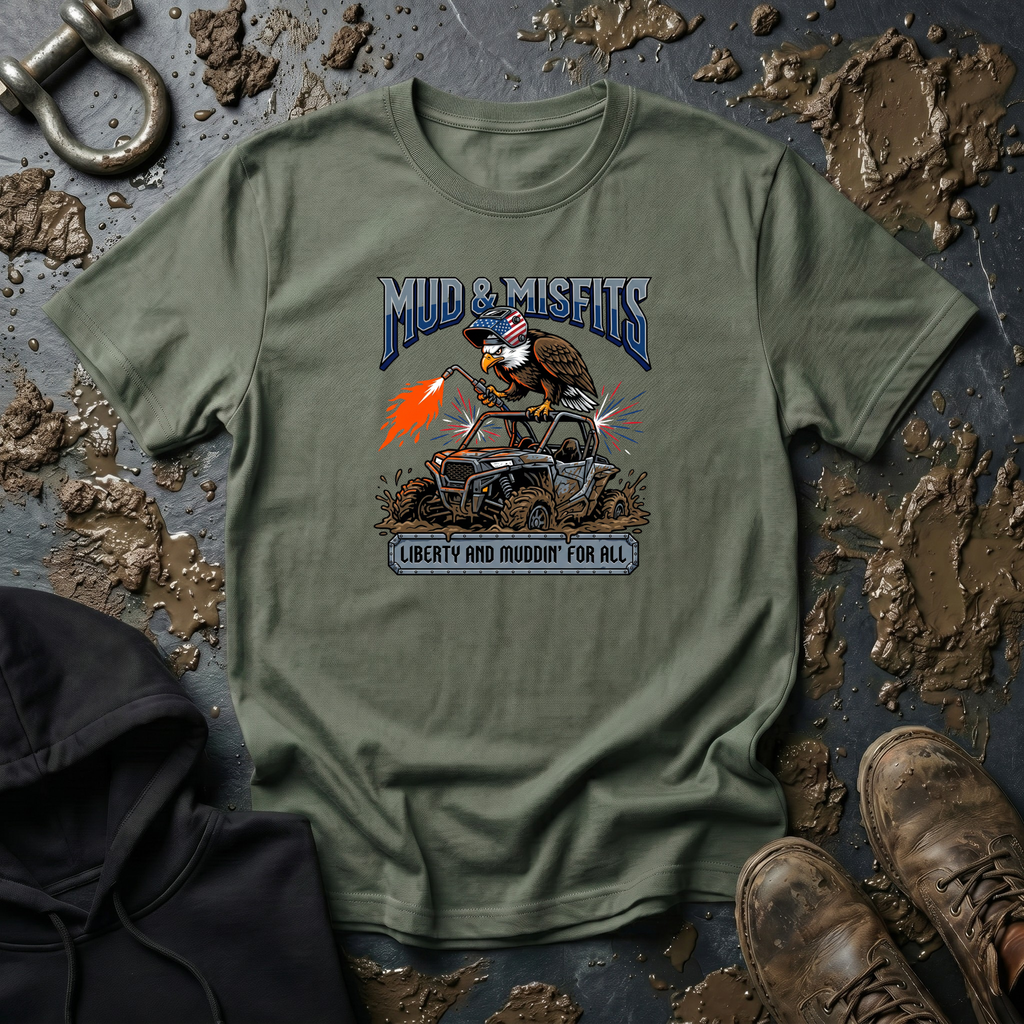 Mud & Misfits "Liberty and Muddin' For All" Shop Eagle T-shirt