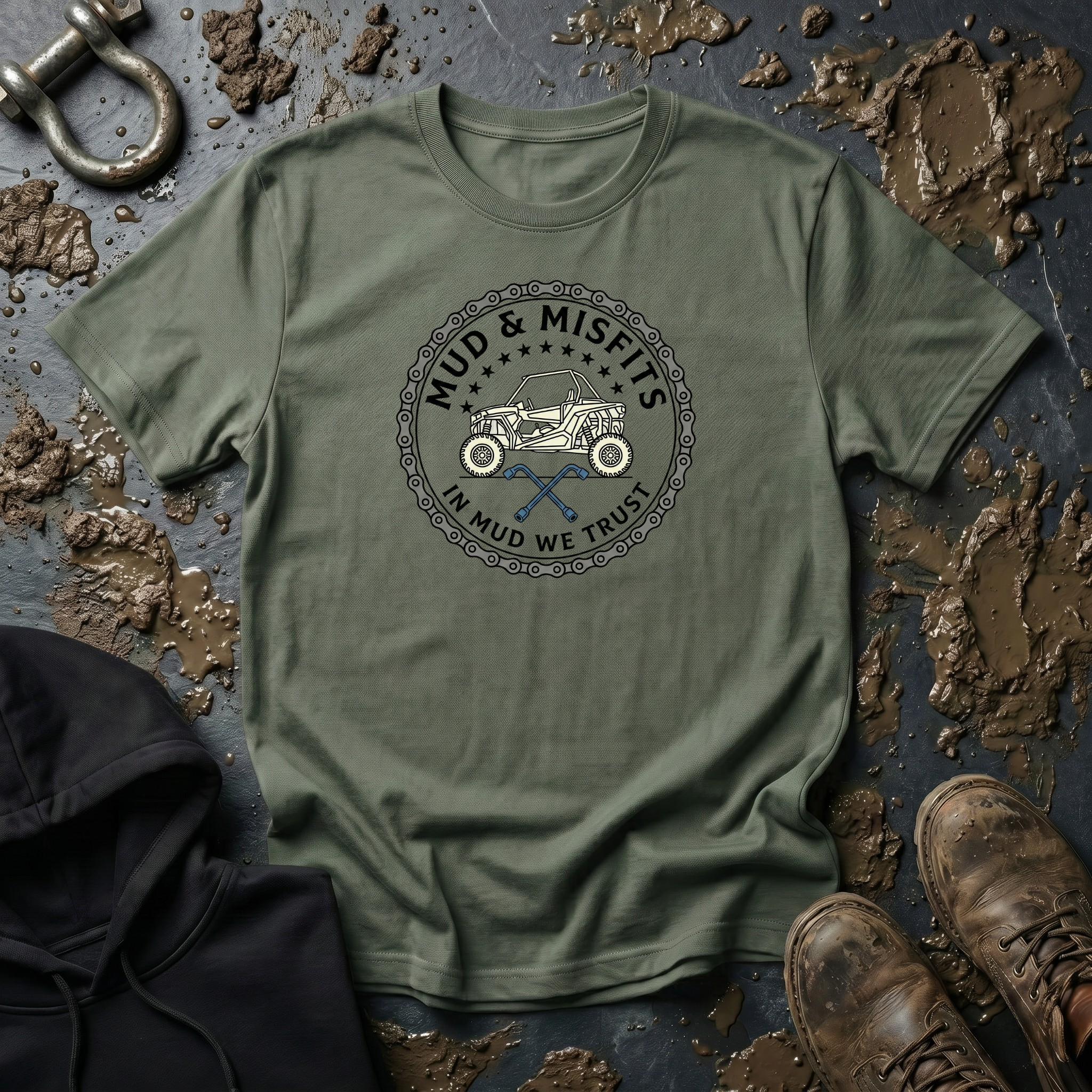 Mud & Misfits "In Mud We Trust" Roller Chain T-shirt