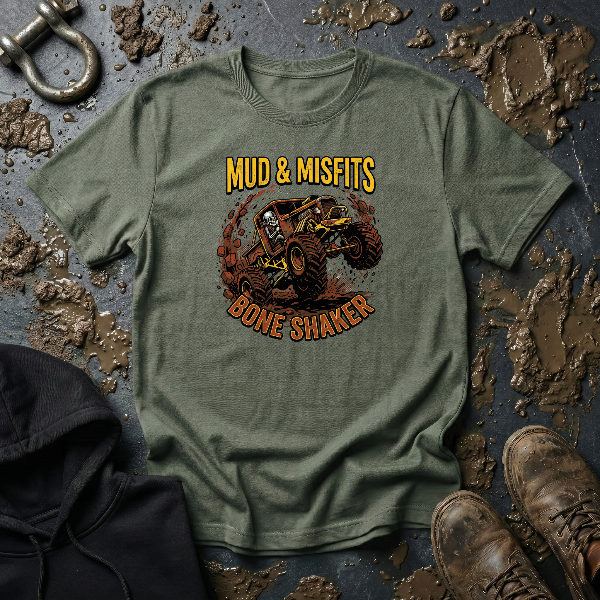 Mud & Misfits "Bone Shaker" Monster Truck T-shirt