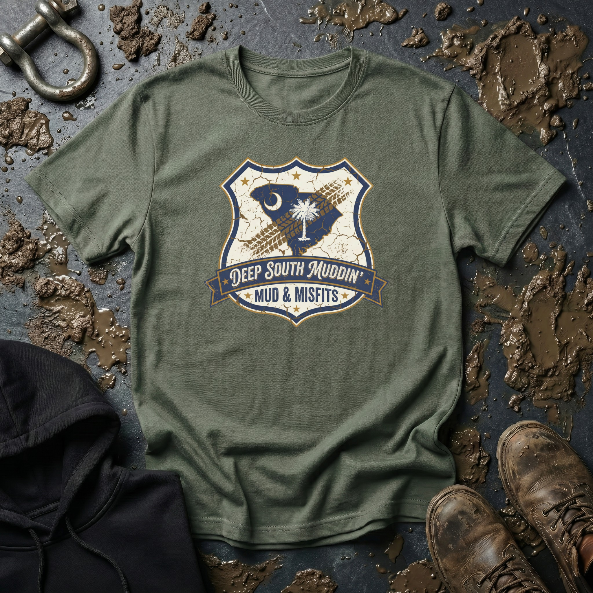 Mud & Misfits SC State Badge "Deep South Muddin" T-shirt