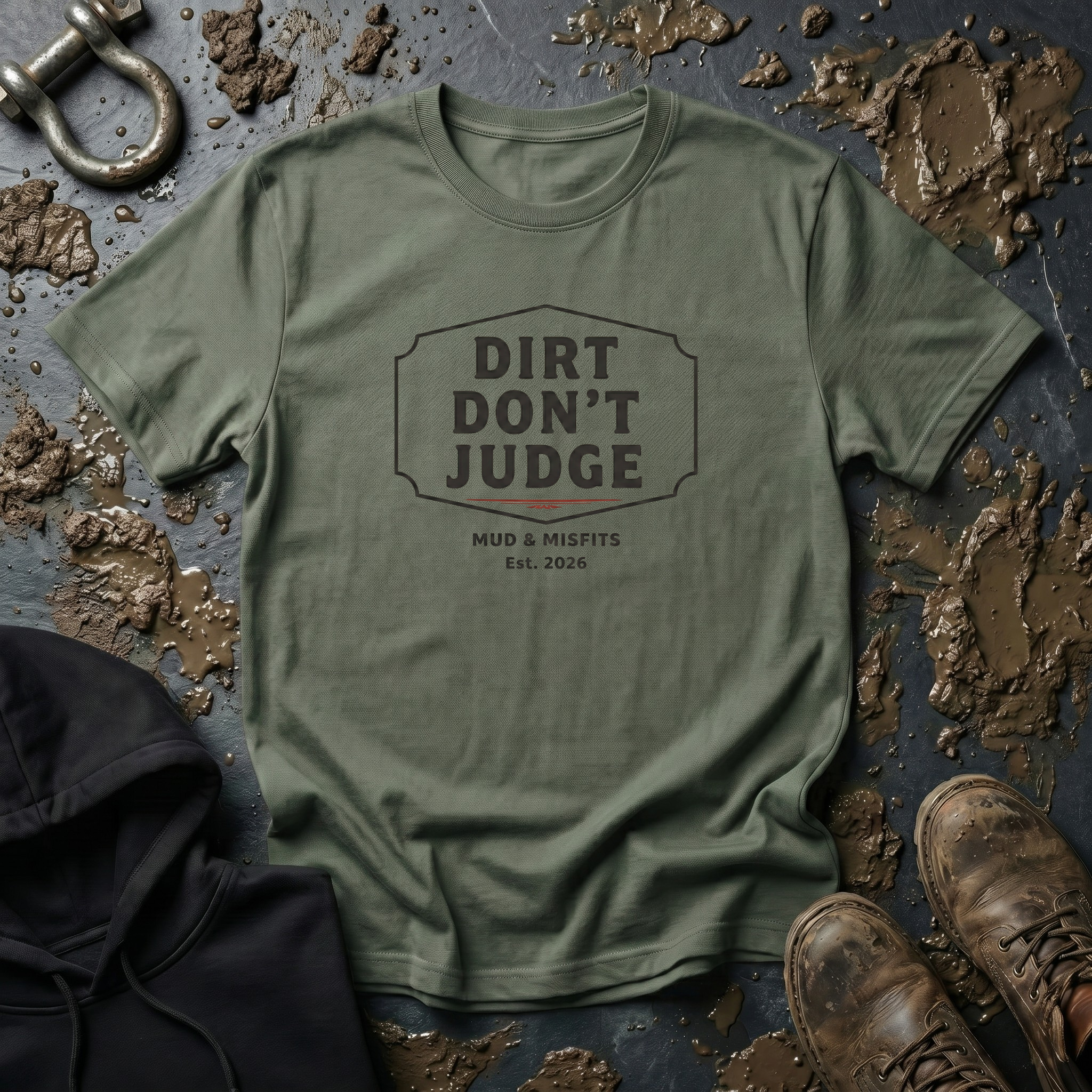 Mud & Misfits "Dirt Don't Judge" Sign T-shirt