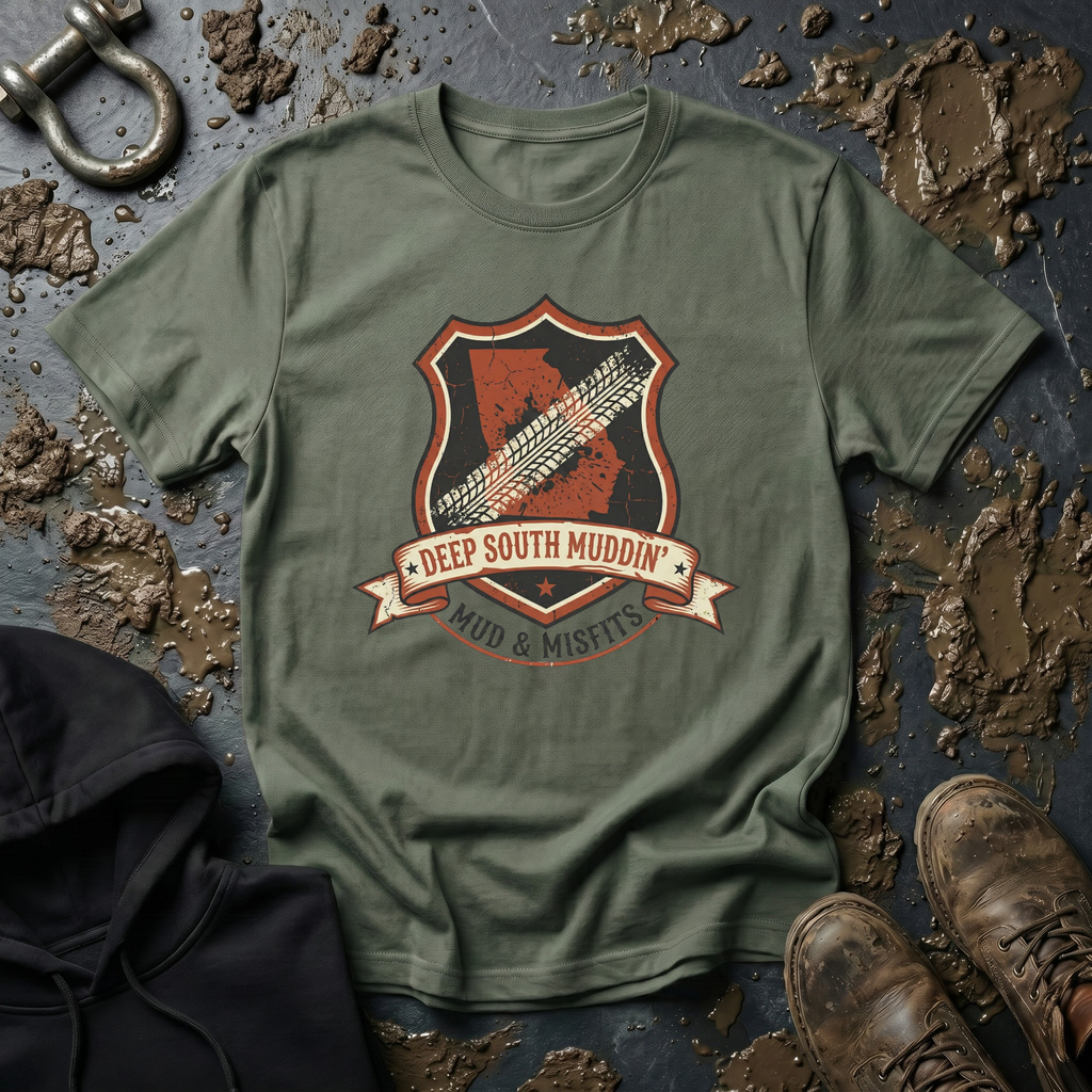 Mud & Misfits GA State Badge "Deep South Muddin" T-shirt