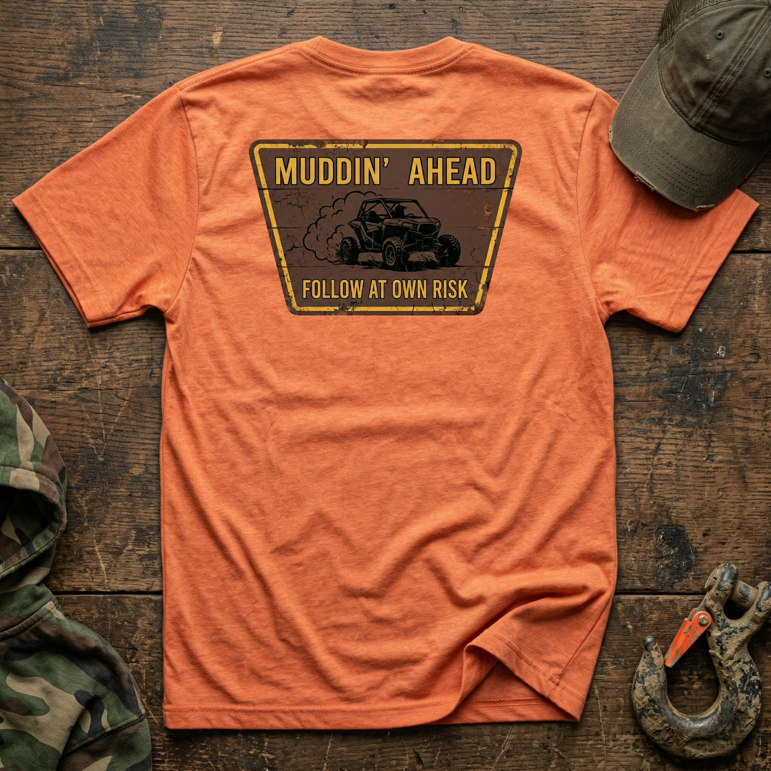 Mud & Misfits "Muddin' Ahead" Trail Sign T-shirt