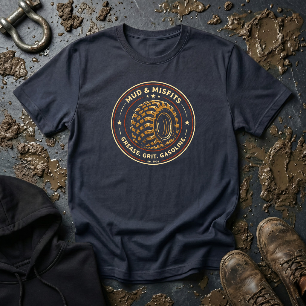Mud & Misfits "Grease. Grit. Gasoline." T-shirt