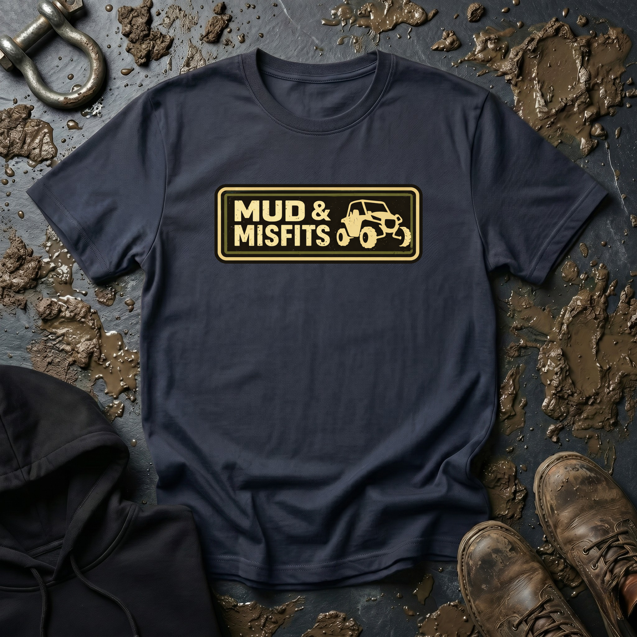 Mud & Misfits Dark Horizontal Patch T-shirt
