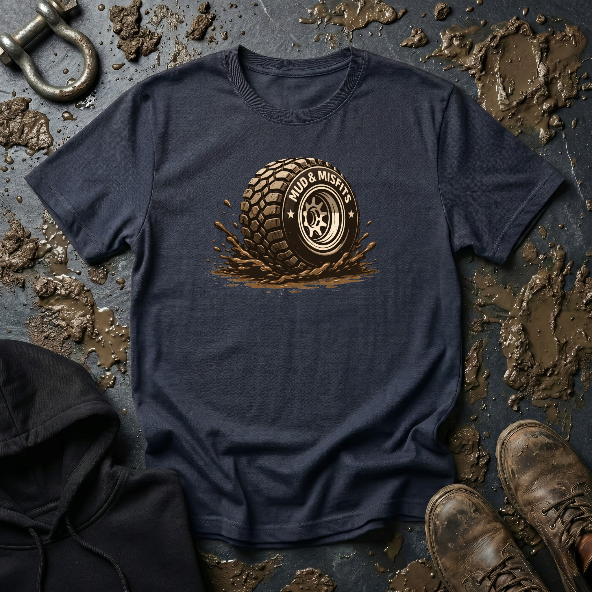 Mud & Misfits Muddy Tire T-shirt
