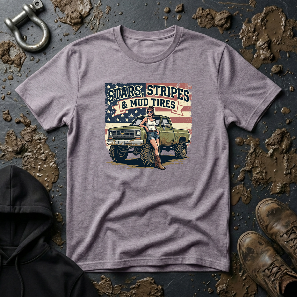 Mud & Misfits 'Stars, Stripes & Mud Tires' T-shirt
