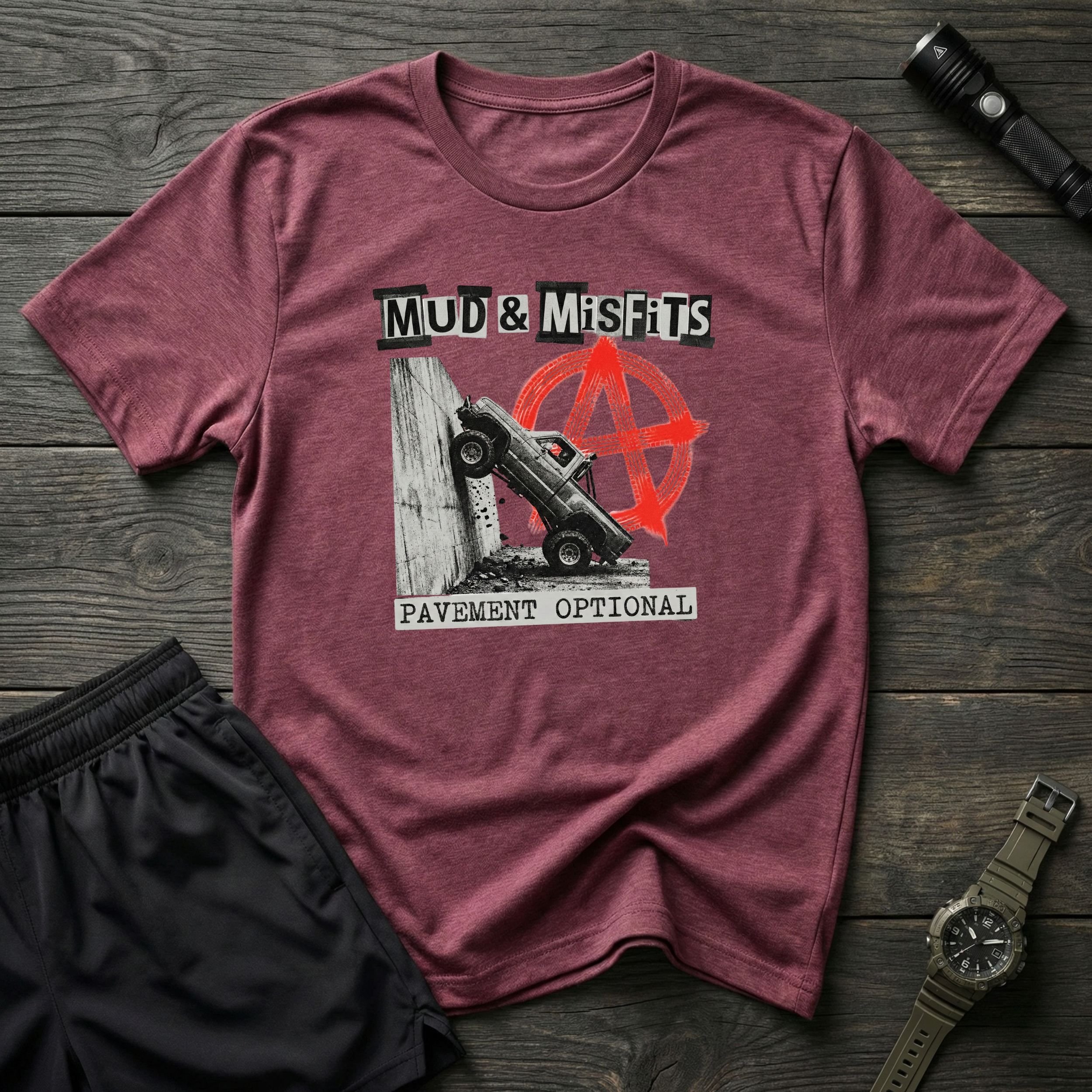 Mud & Misfits "Pavement Optional" Anarchy T-shirt