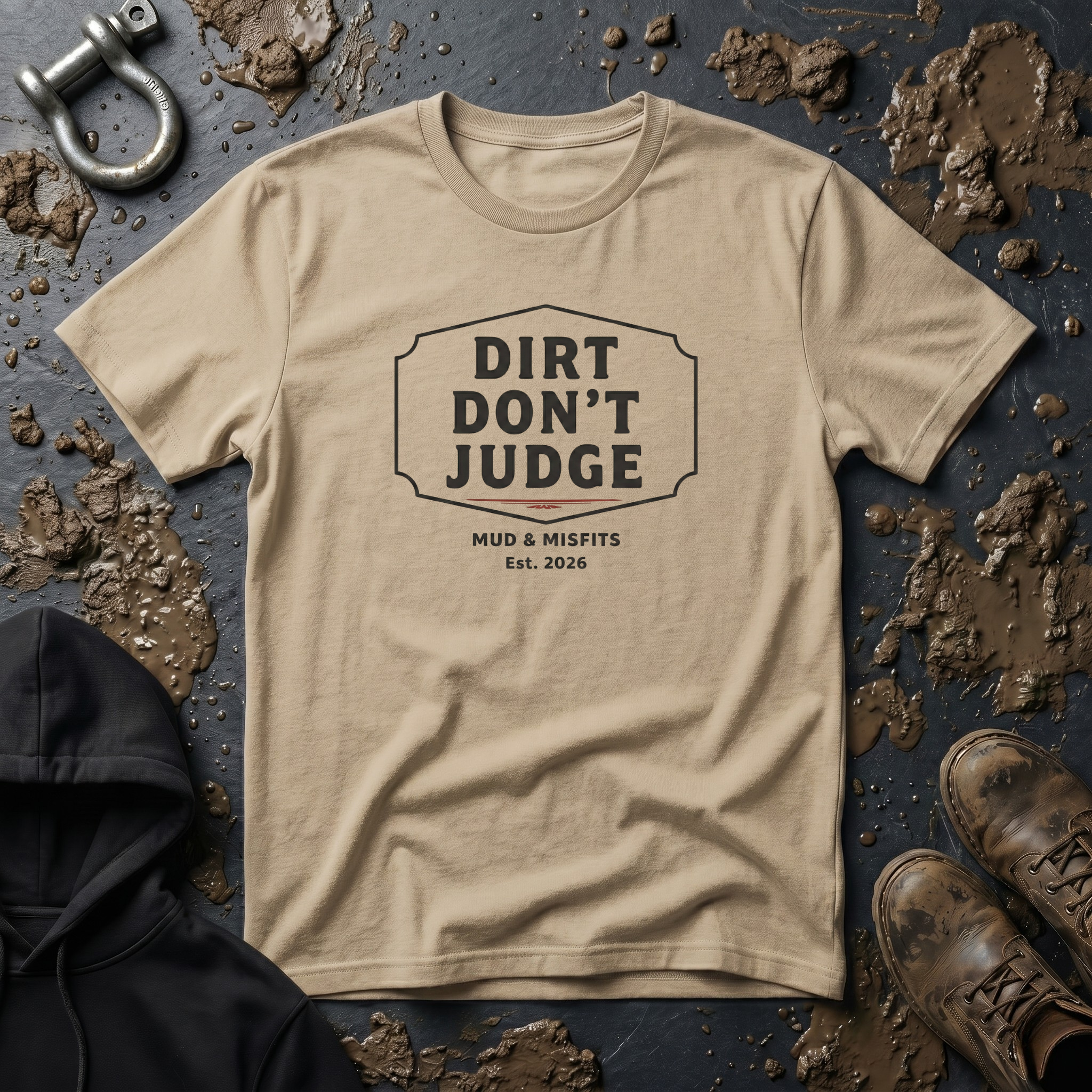 Mud & Misfits "Dirt Don't Judge" Sign T-shirt