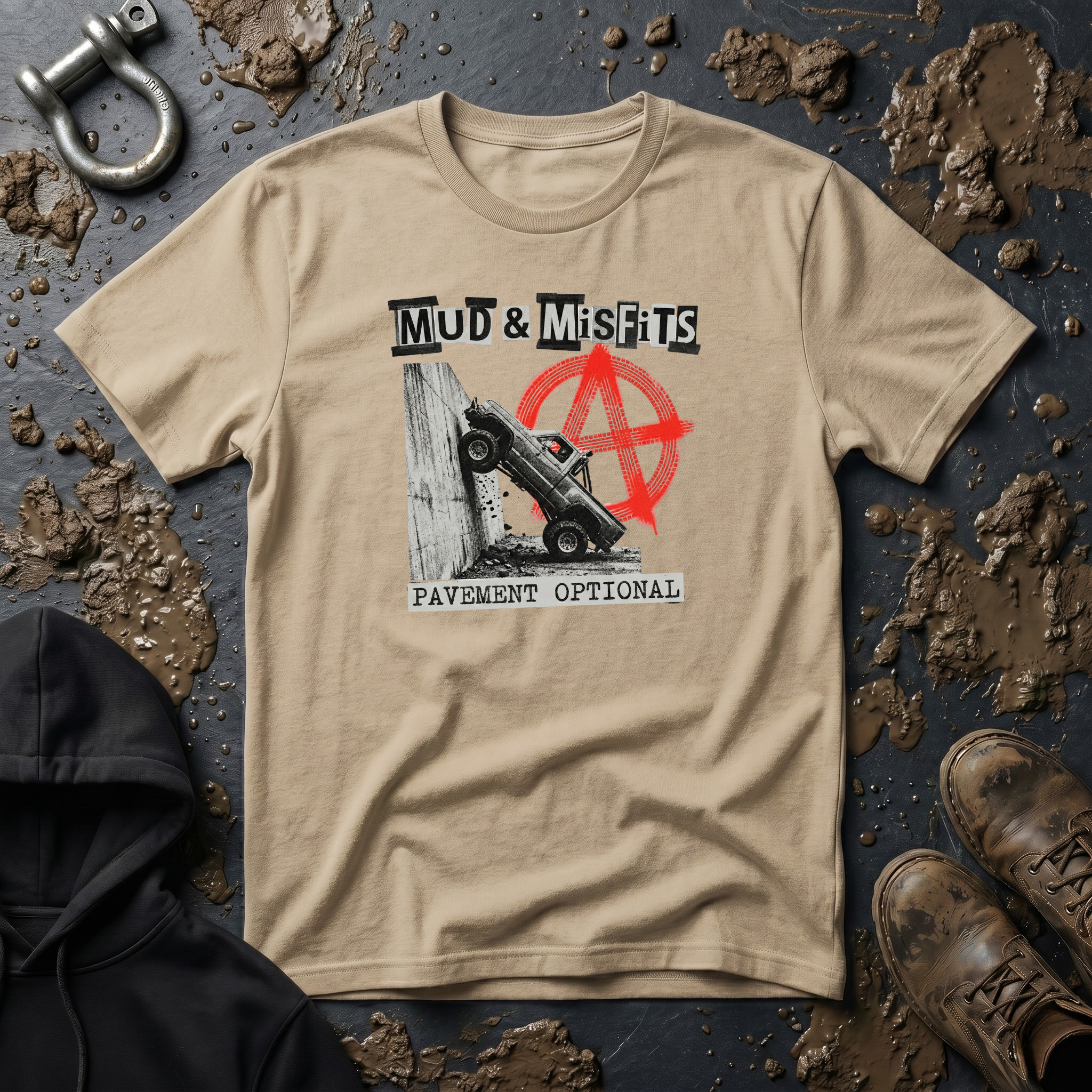 Mud & Misfits "Pavement Optional" Anarchy T-shirt