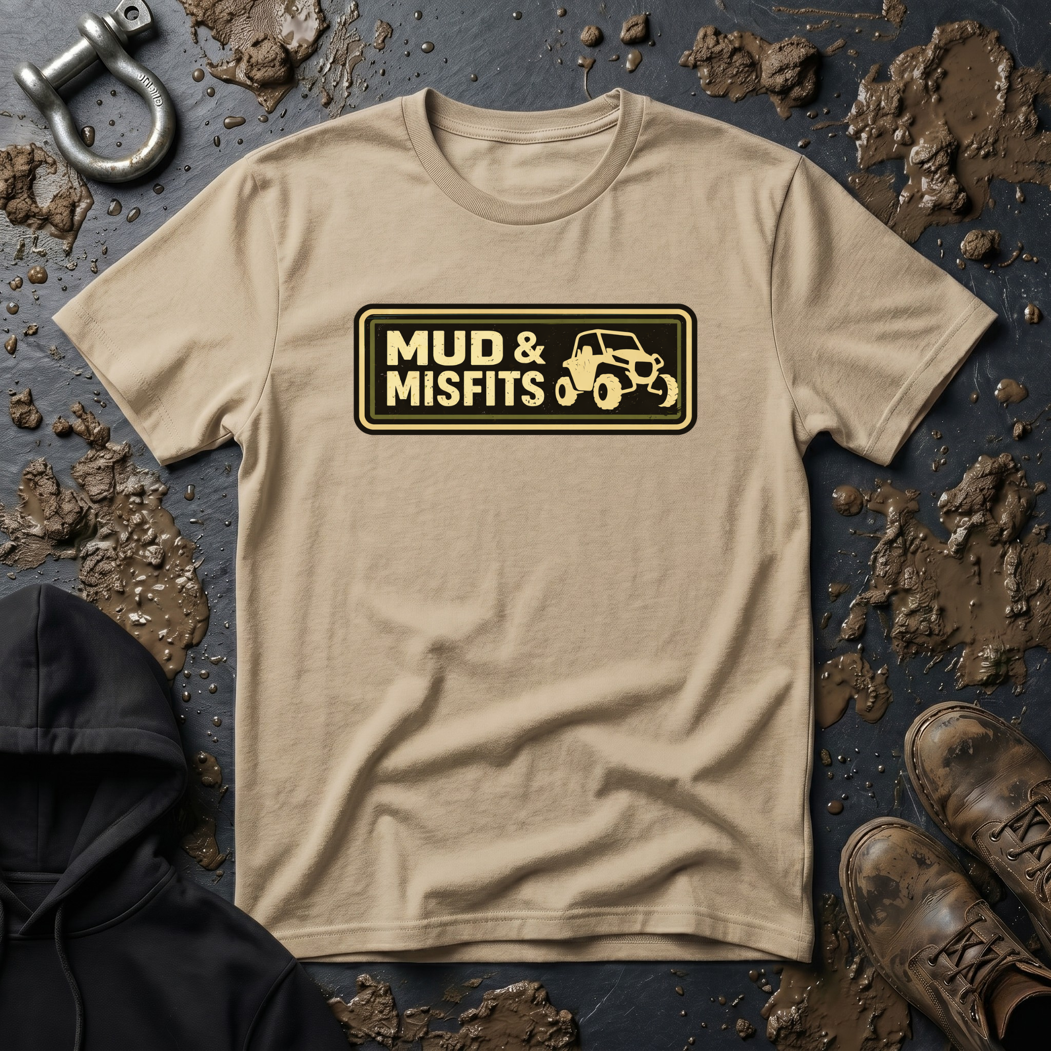 Mud & Misfits Dark Horizontal Patch T-shirt