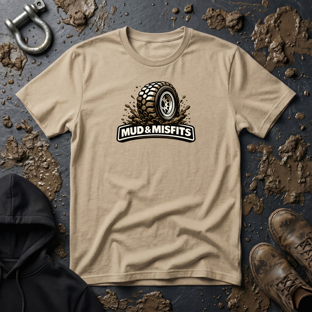Mud & Misfits Banner Muddy Tire T-shirt