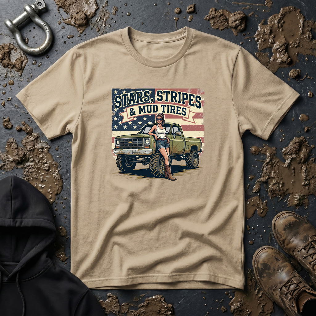 Mud & Misfits 'Stars, Stripes & Mud Tires' T-shirt