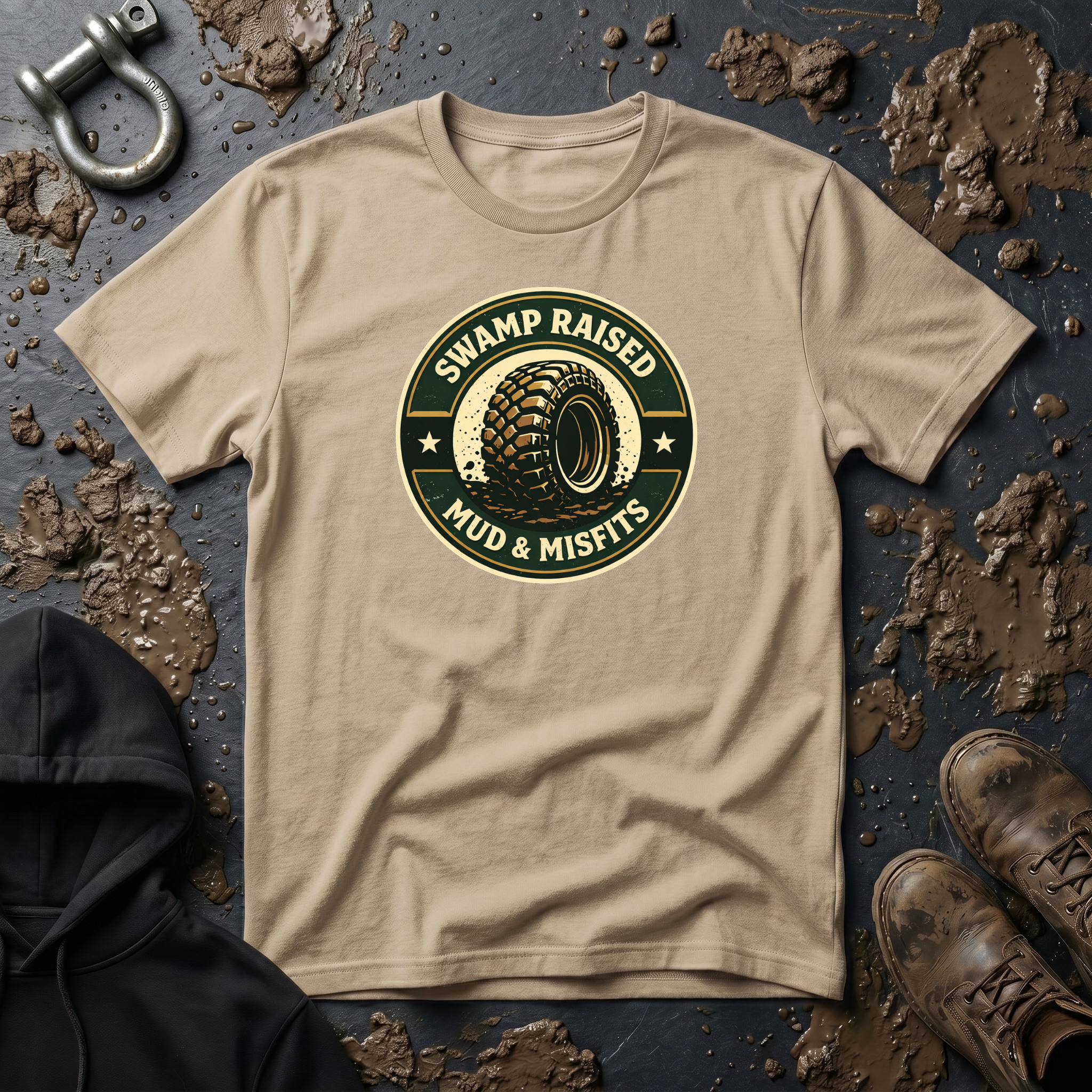 Mud & Misfits "Swamp Raised" Circle Badge T-shirt