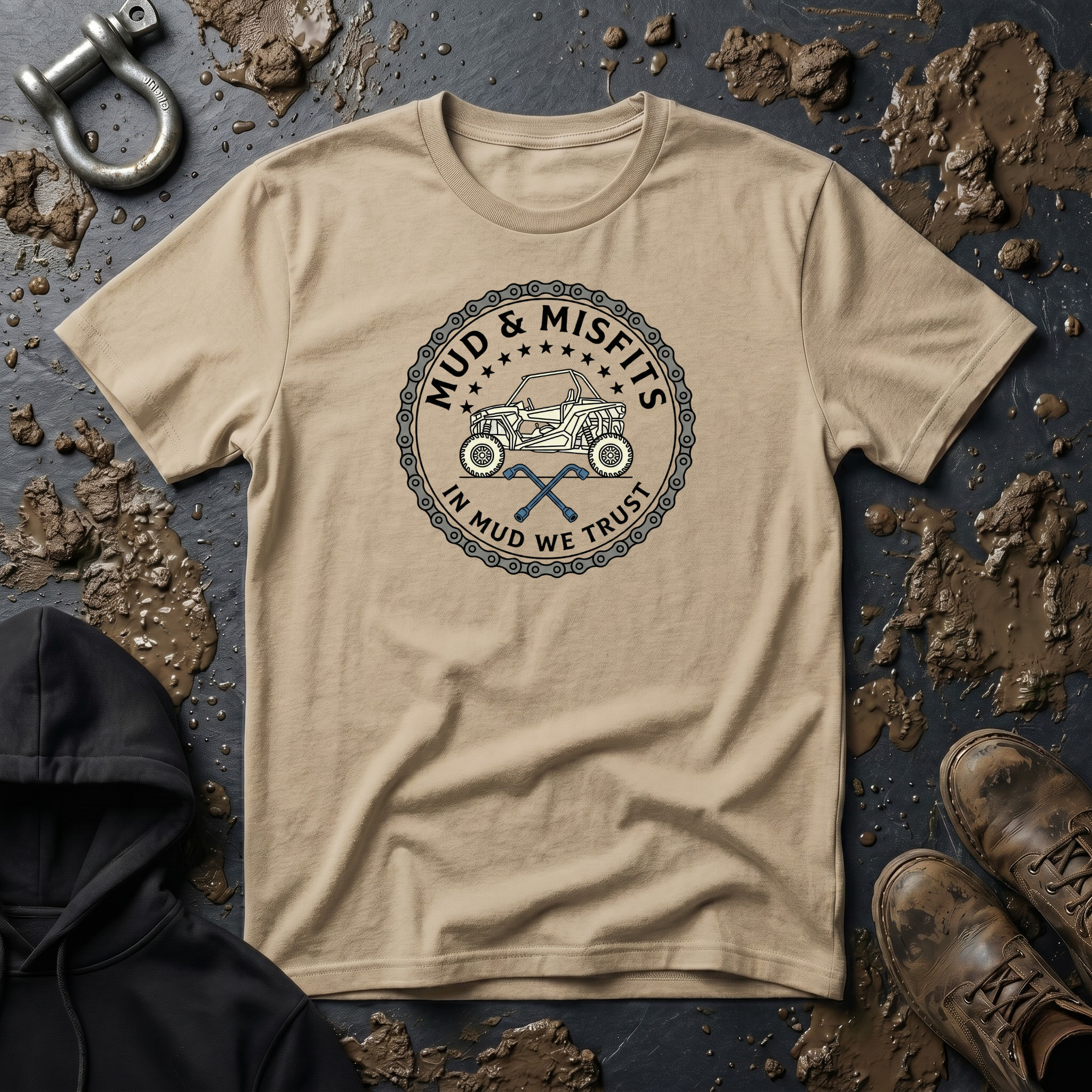 Mud & Misfits "In Mud We Trust" Roller Chain T-shirt