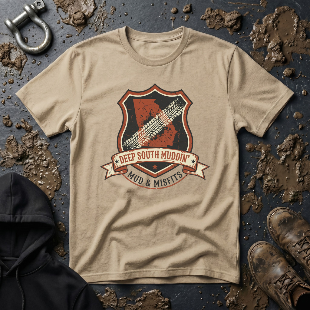 Mud & Misfits GA State Badge "Deep South Muddin" T-shirt