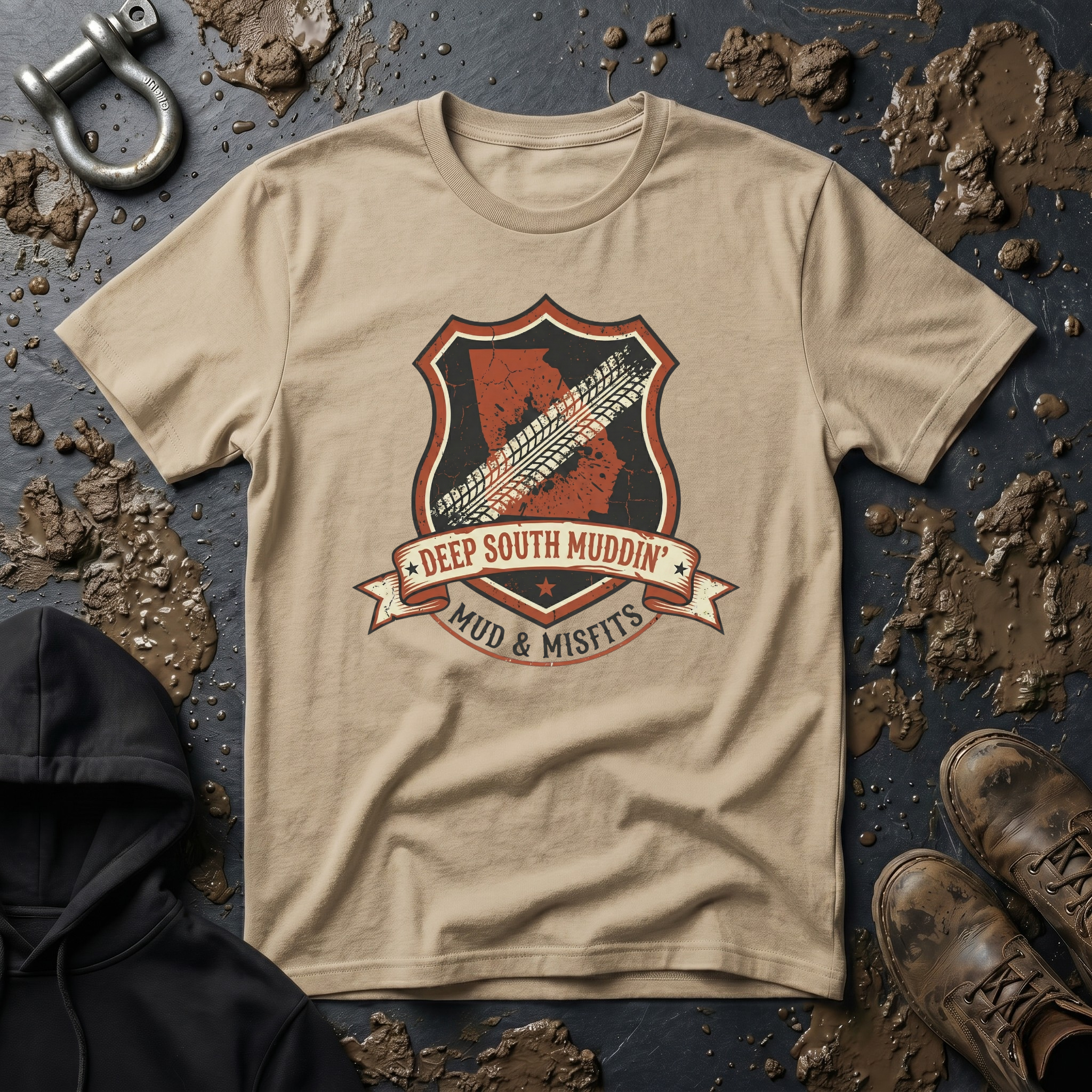 Mud & Misfits GA State Badge "Deep South Muddin" T-shirt