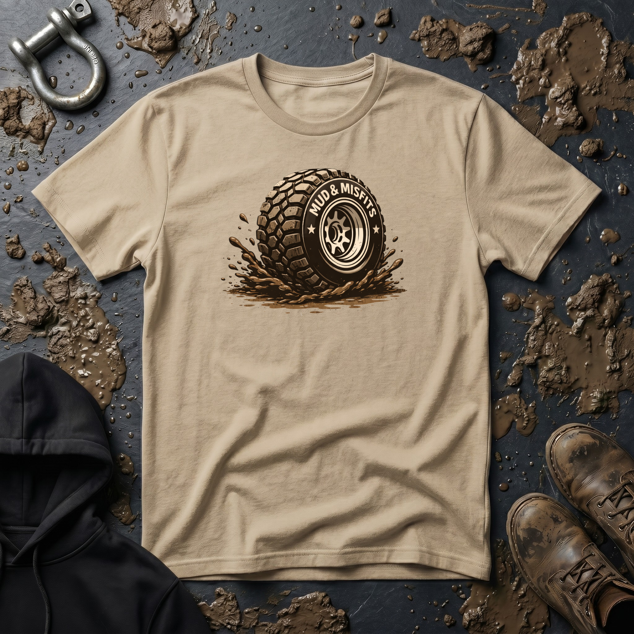 Mud & Misfits Muddy Tire T-shirt