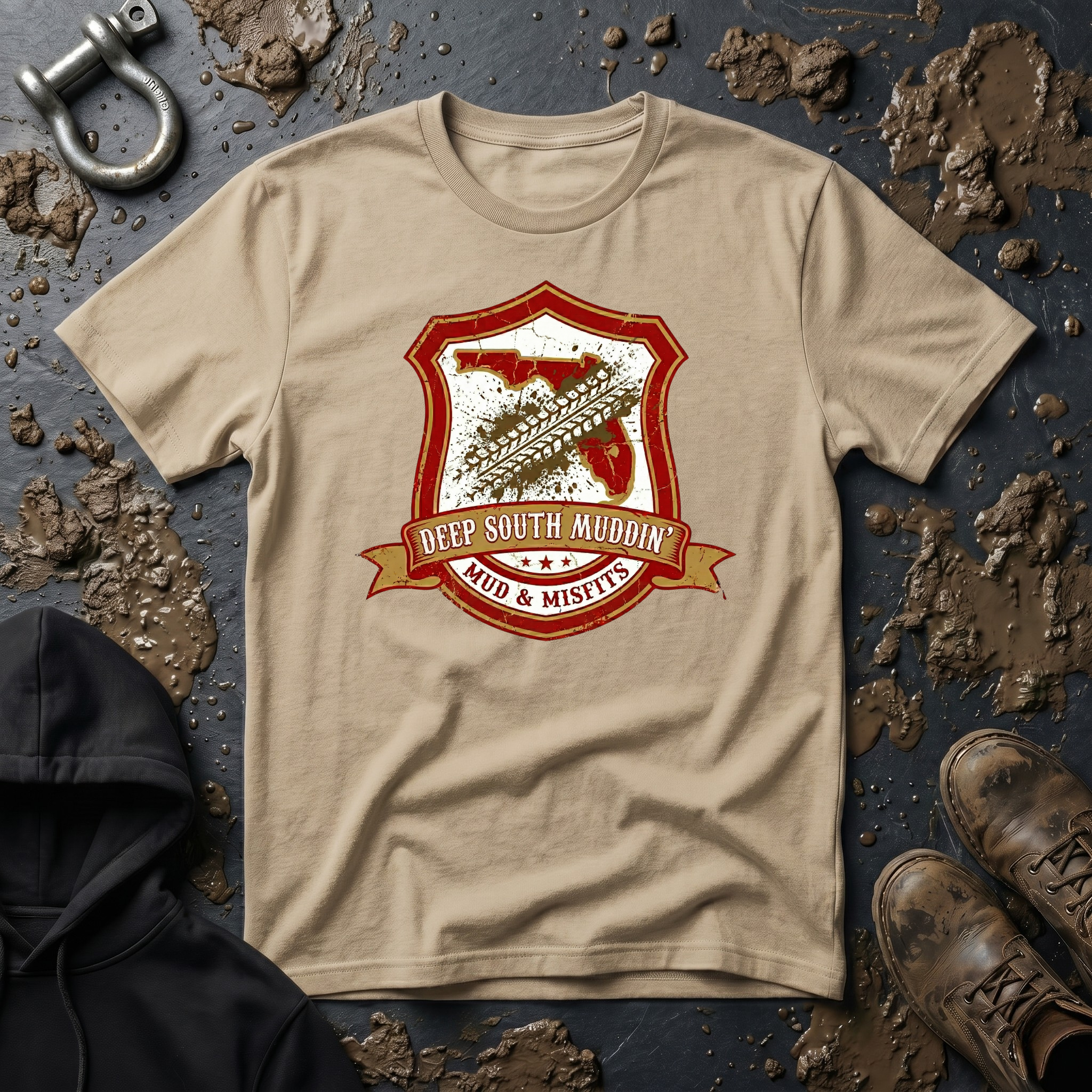 Mud & Misfits FL State Badge "Deep South Muddin" T-Shirt