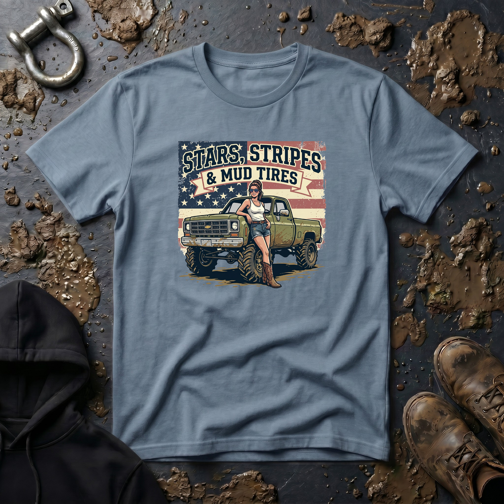 Mud & Misfits 'Stars, Stripes & Mud Tires' T-shirt