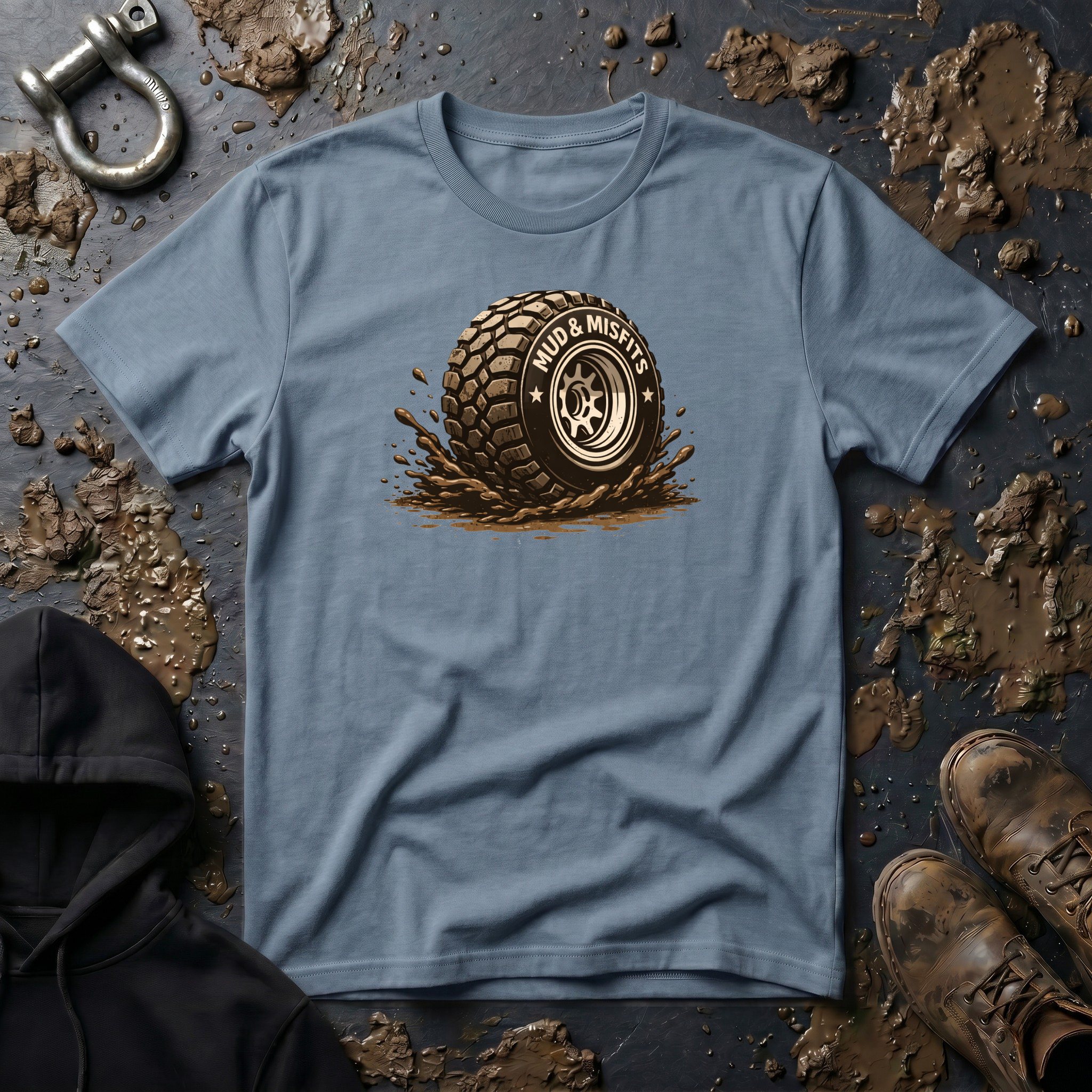 Mud & Misfits Muddy Tire T-shirt