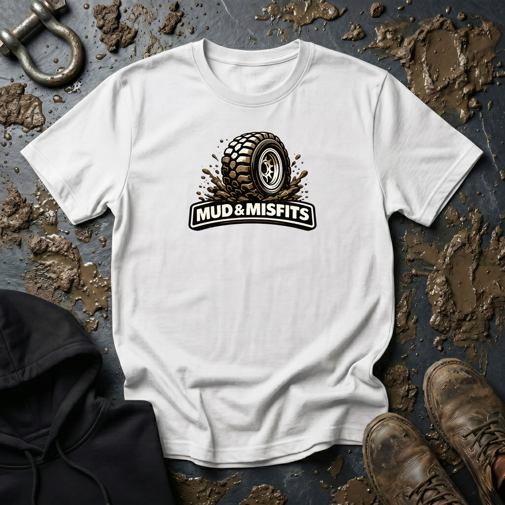 Mud & Misfits Banner Muddy Tire T-shirt