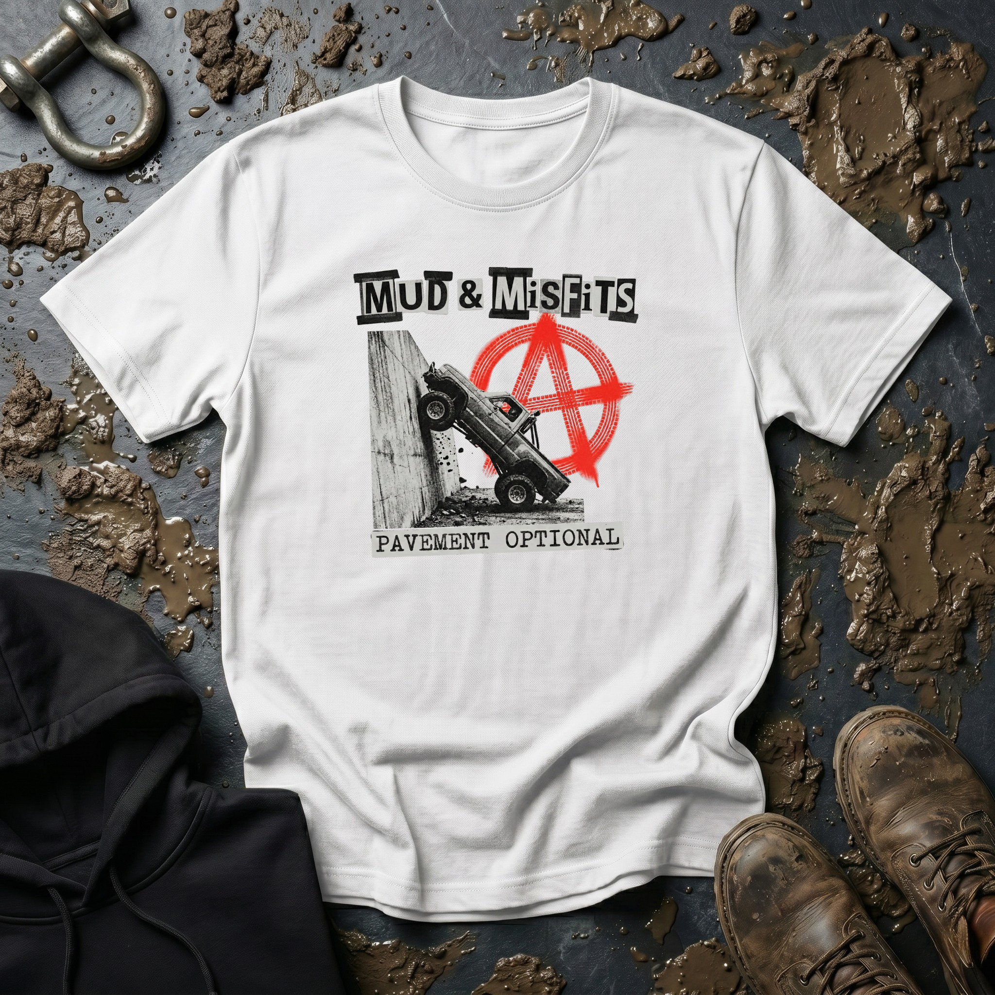 Mud & Misfits "Pavement Optional" Anarchy T-shirt