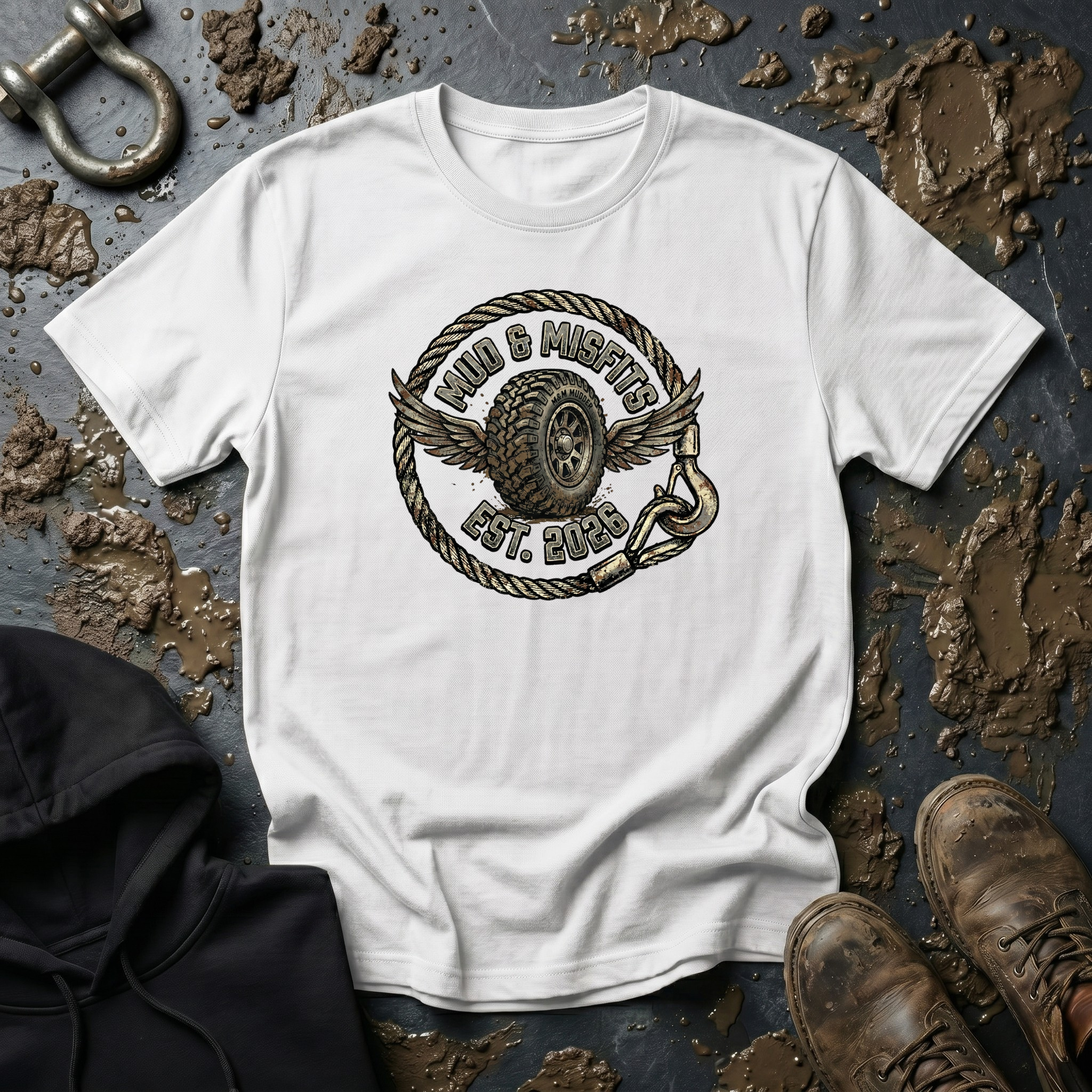 Mud & Misfits Winged Wheel T-shirt