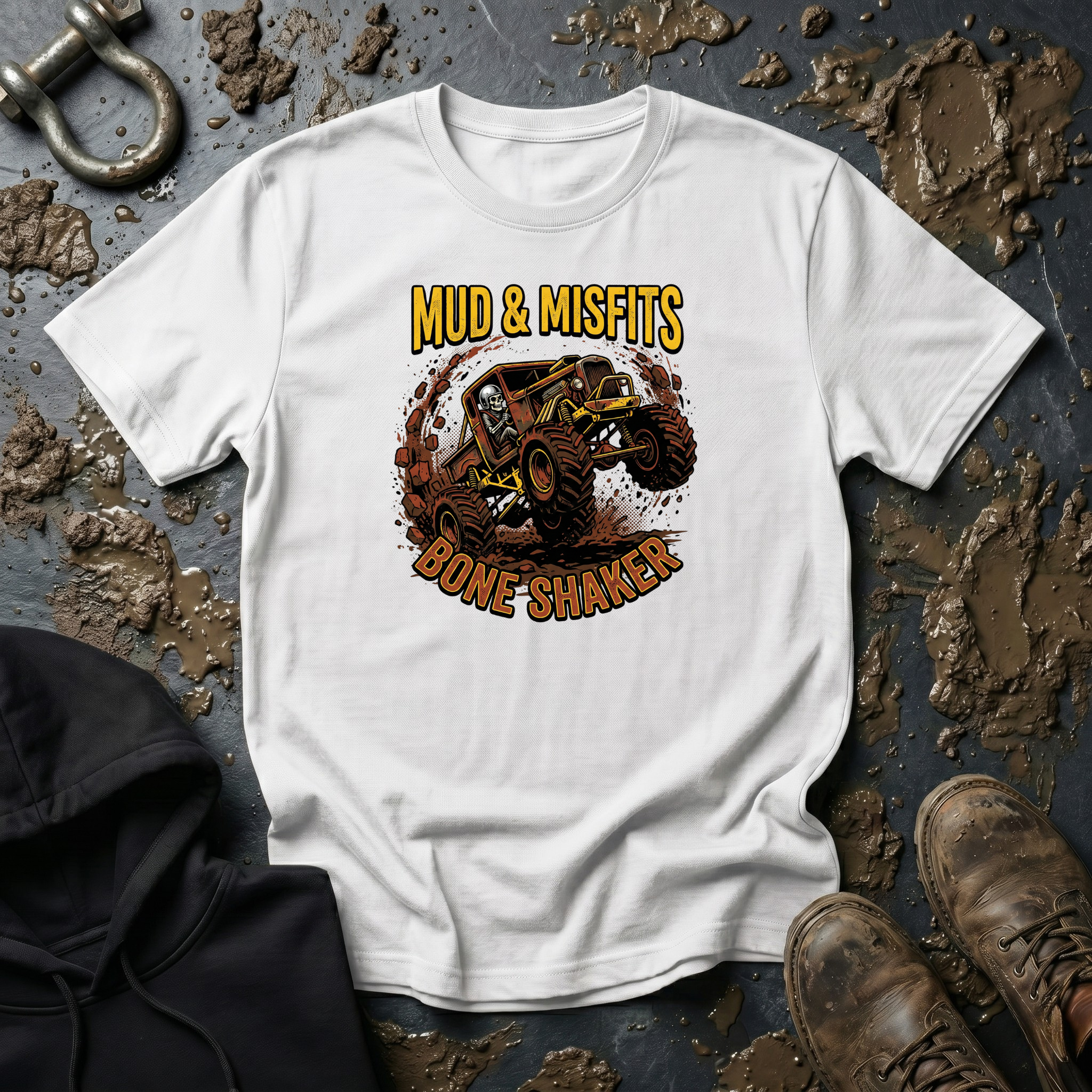 Mud & Misfits "Bone Shaker" Monster Truck T-shirt