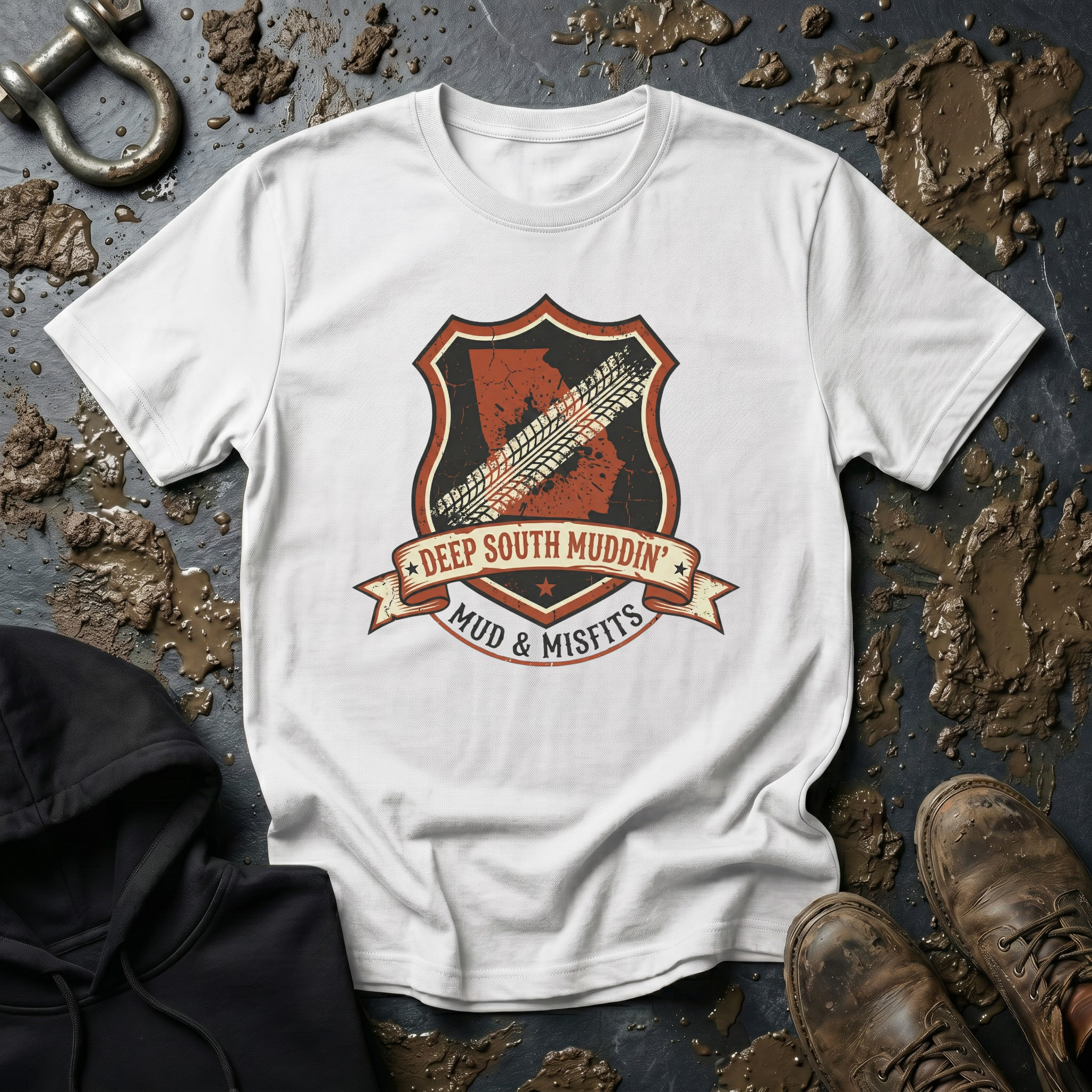 Mud & Misfits GA State Badge "Deep South Muddin" T-shirt