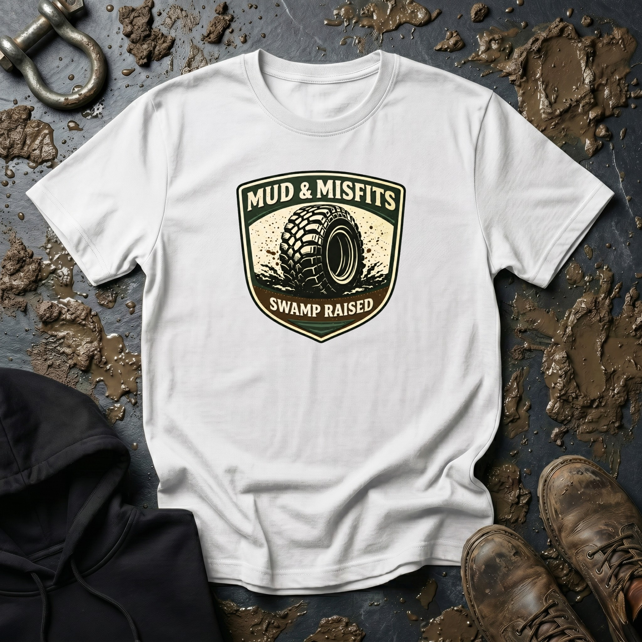 Mud & Misfits "Swamp Raised" Shield T-shirt