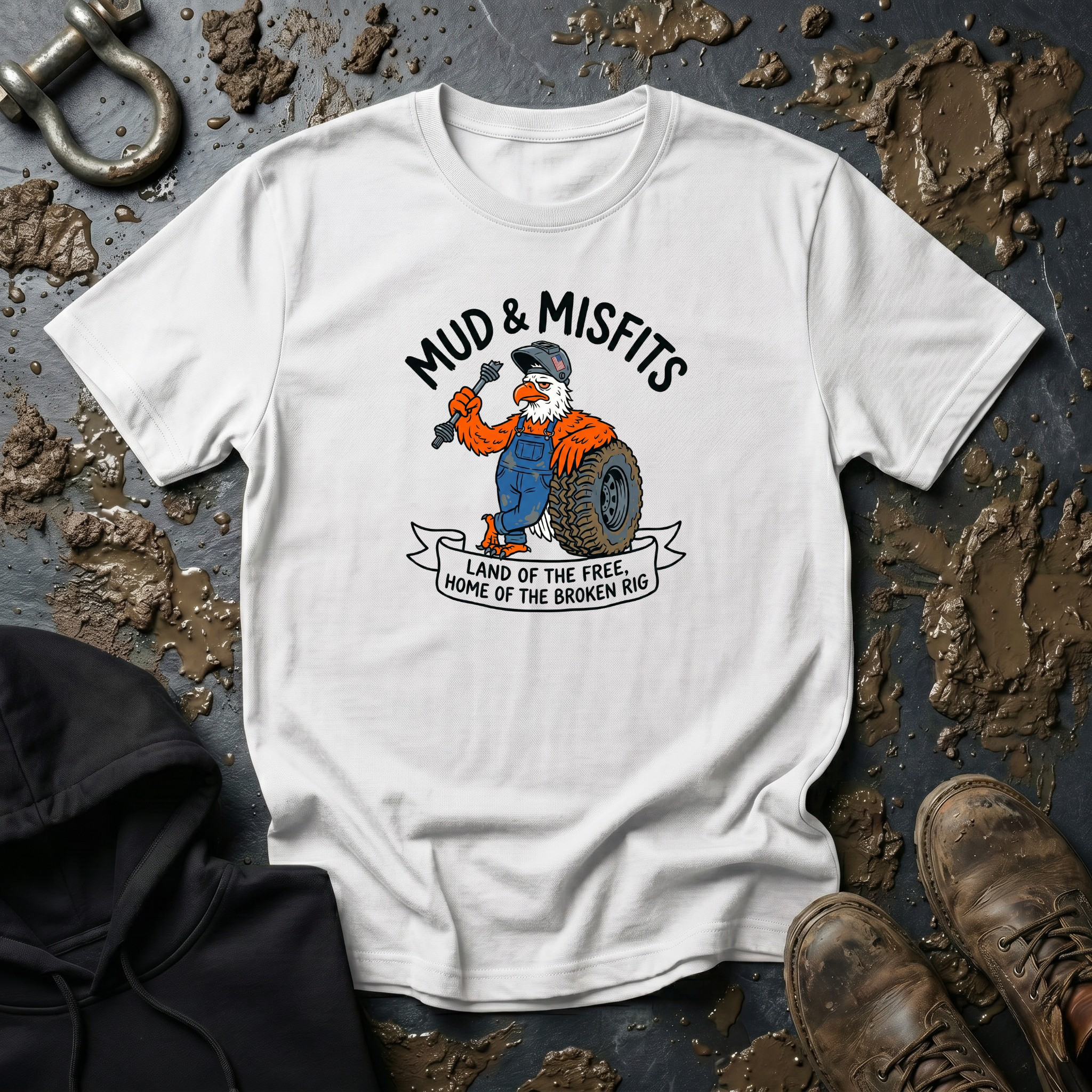 Mud & Misfits "Land Of the Free" Shop Eagle T-shirt