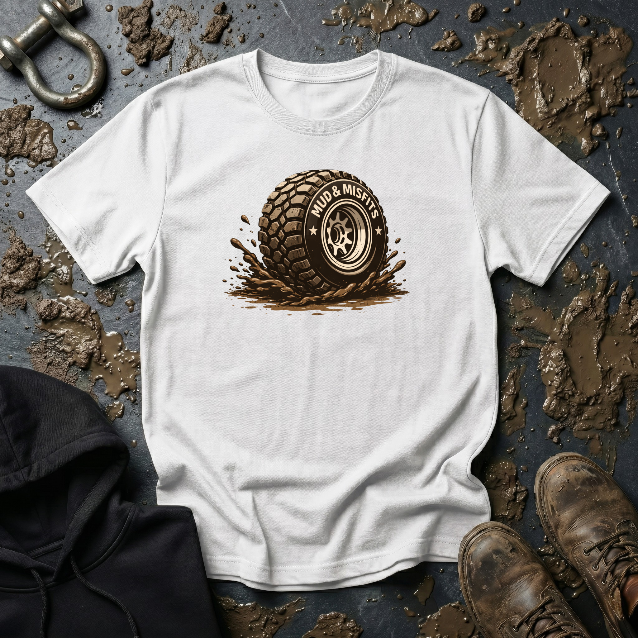 Mud & Misfits Muddy Tire T-shirt